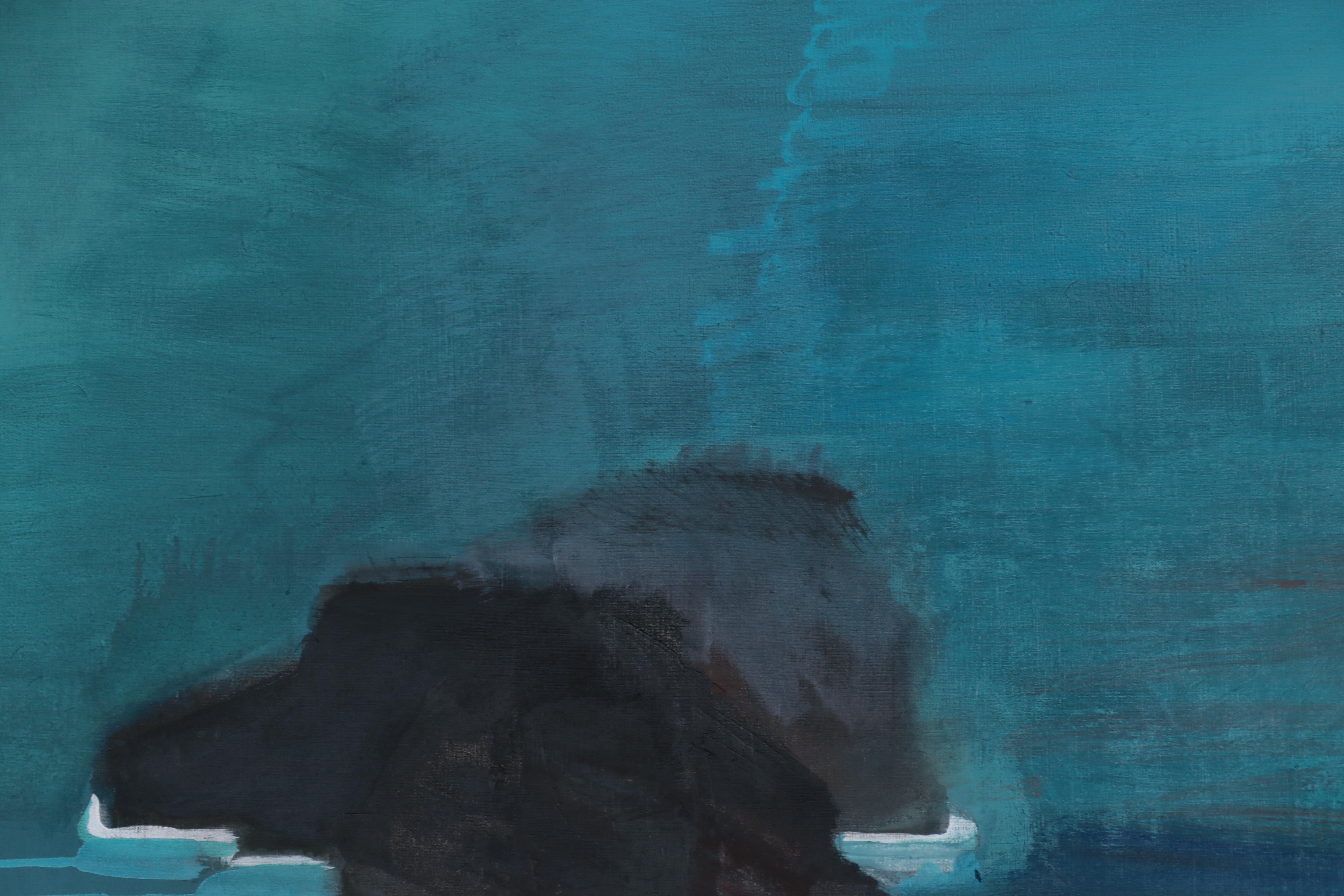 Martyl Langsdorf Seascape Acrylic Painting "Matsushima," 1993