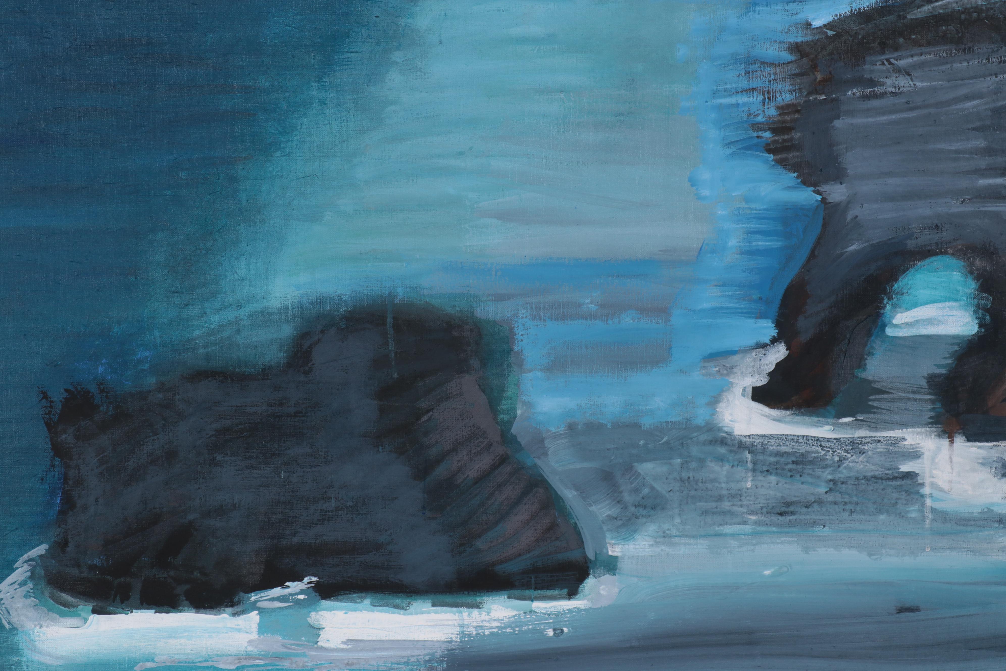 Martyl Langsdorf Seascape Acrylic Painting "Matsushima," 1993