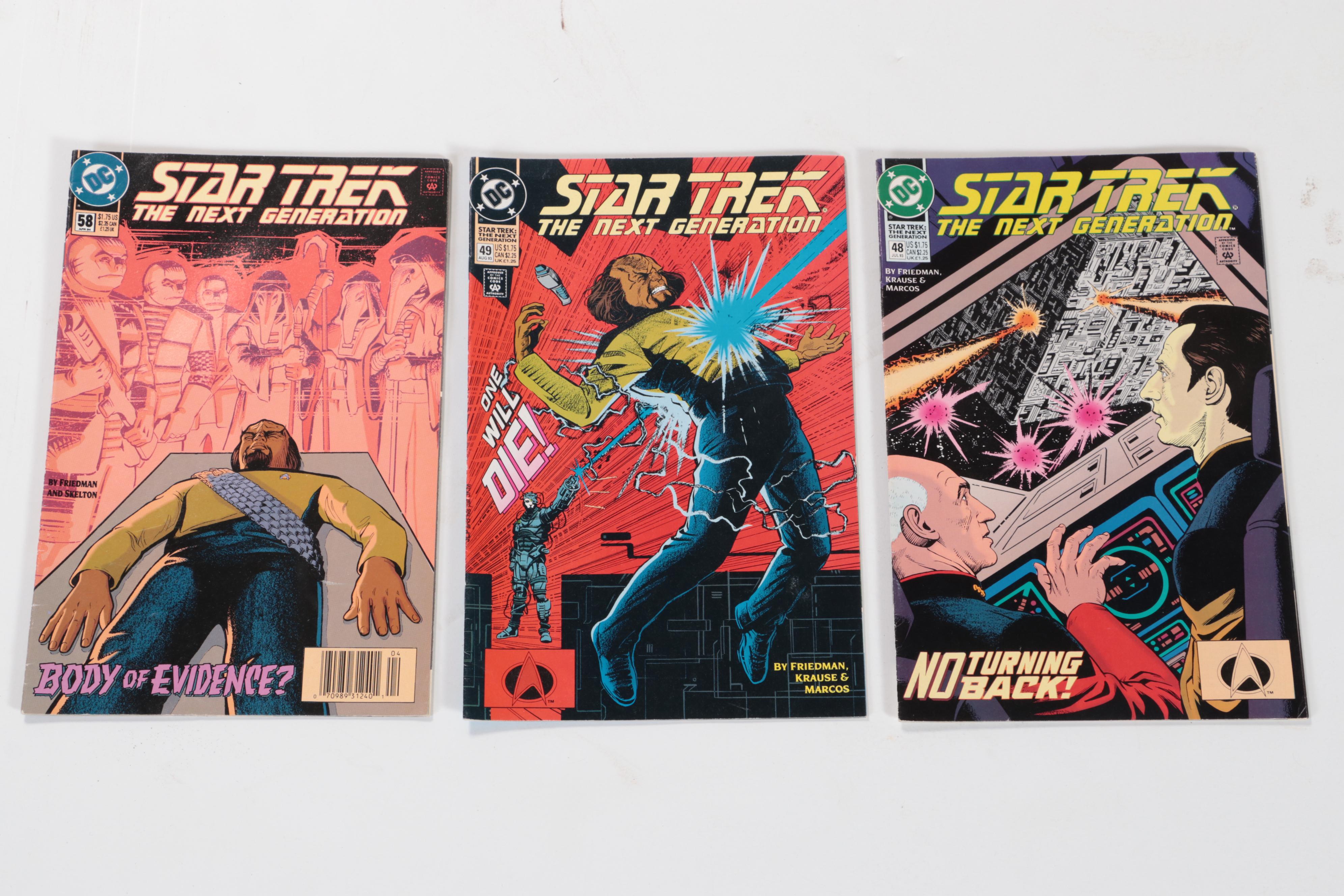 DC Star Trek and Star Trek The Next Generation Comics and Space Ship Themed Mats