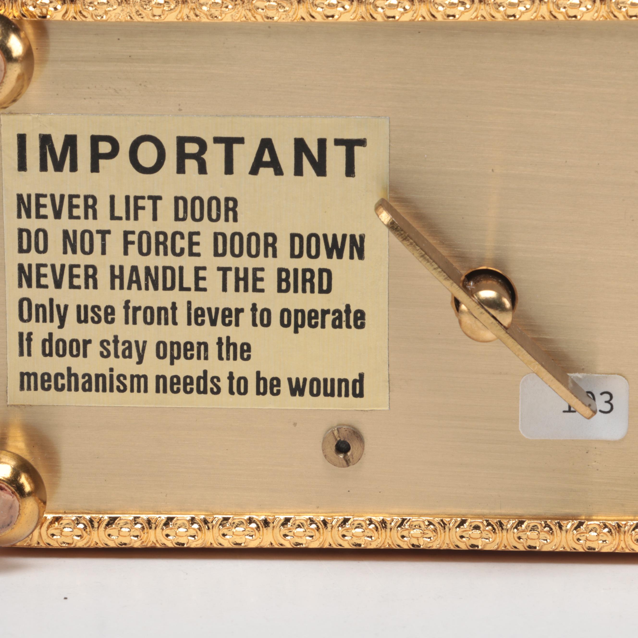 Gilt Metal and Enamel Lid Automaton Box