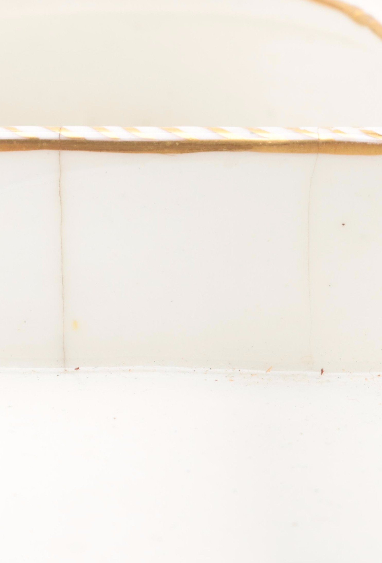 Royal Worcester Bone China Yellow Canary Figures with Monkey Motif Porcelain Box