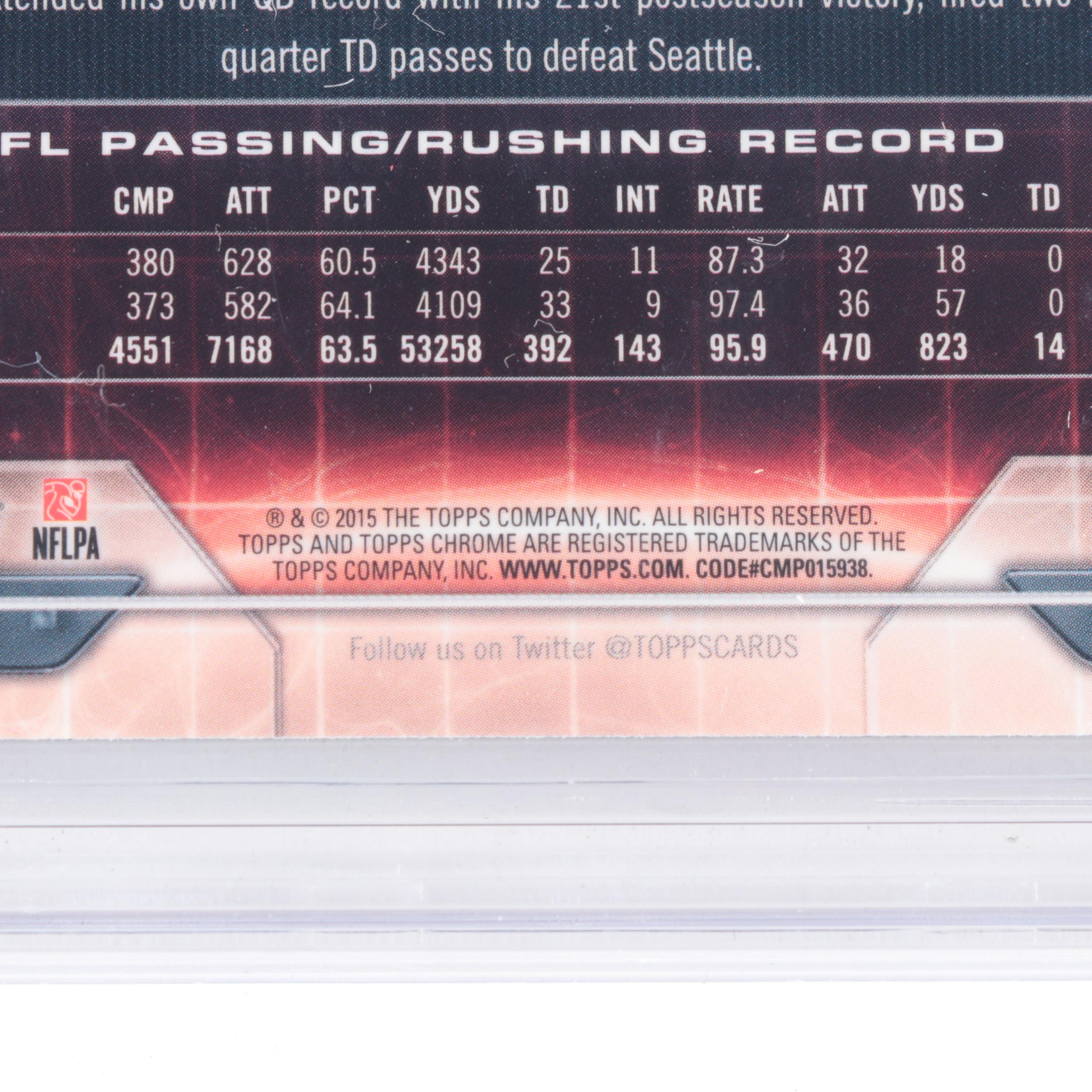 2015 Topps Chrome Tom Brady #50 Beckett 9.5 GEM MINT Graded Football Card