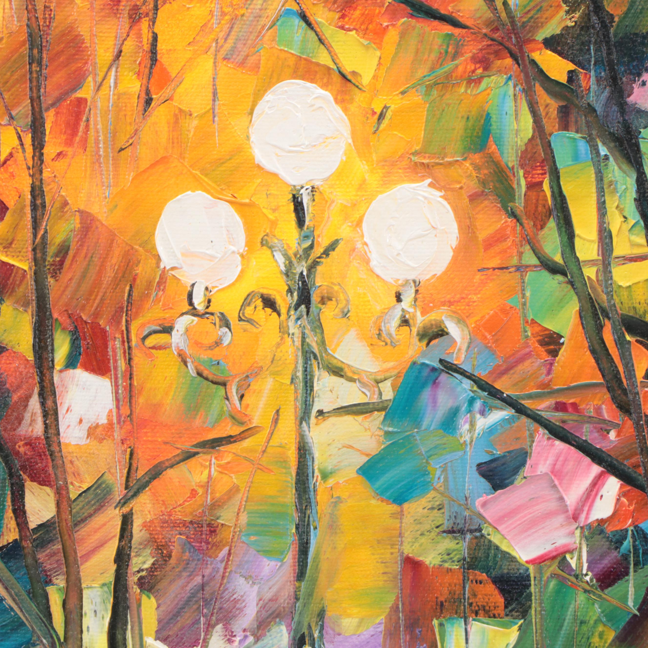 Leonid Afremov Park Landscape Oil Painting