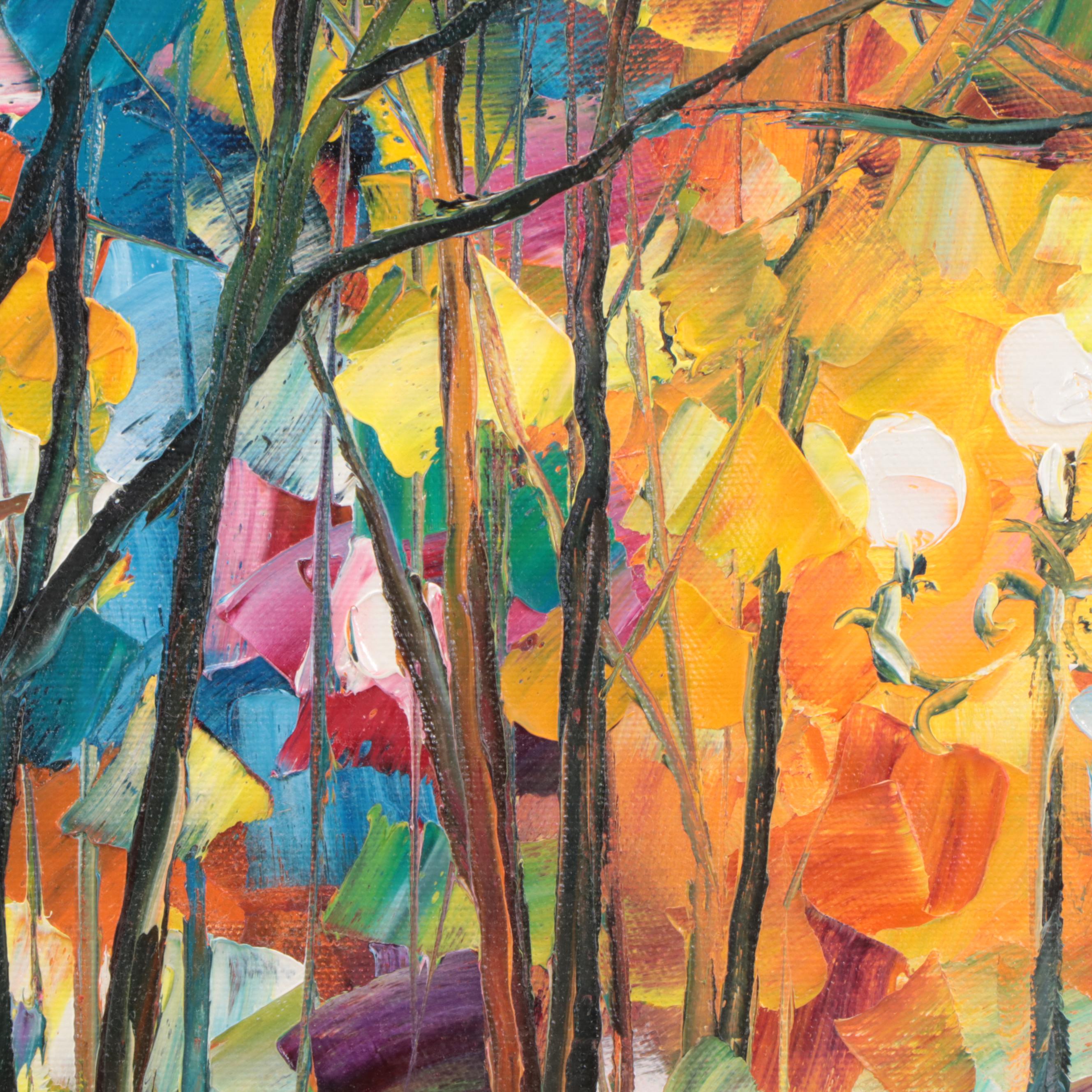 Leonid Afremov Park Landscape Oil Painting