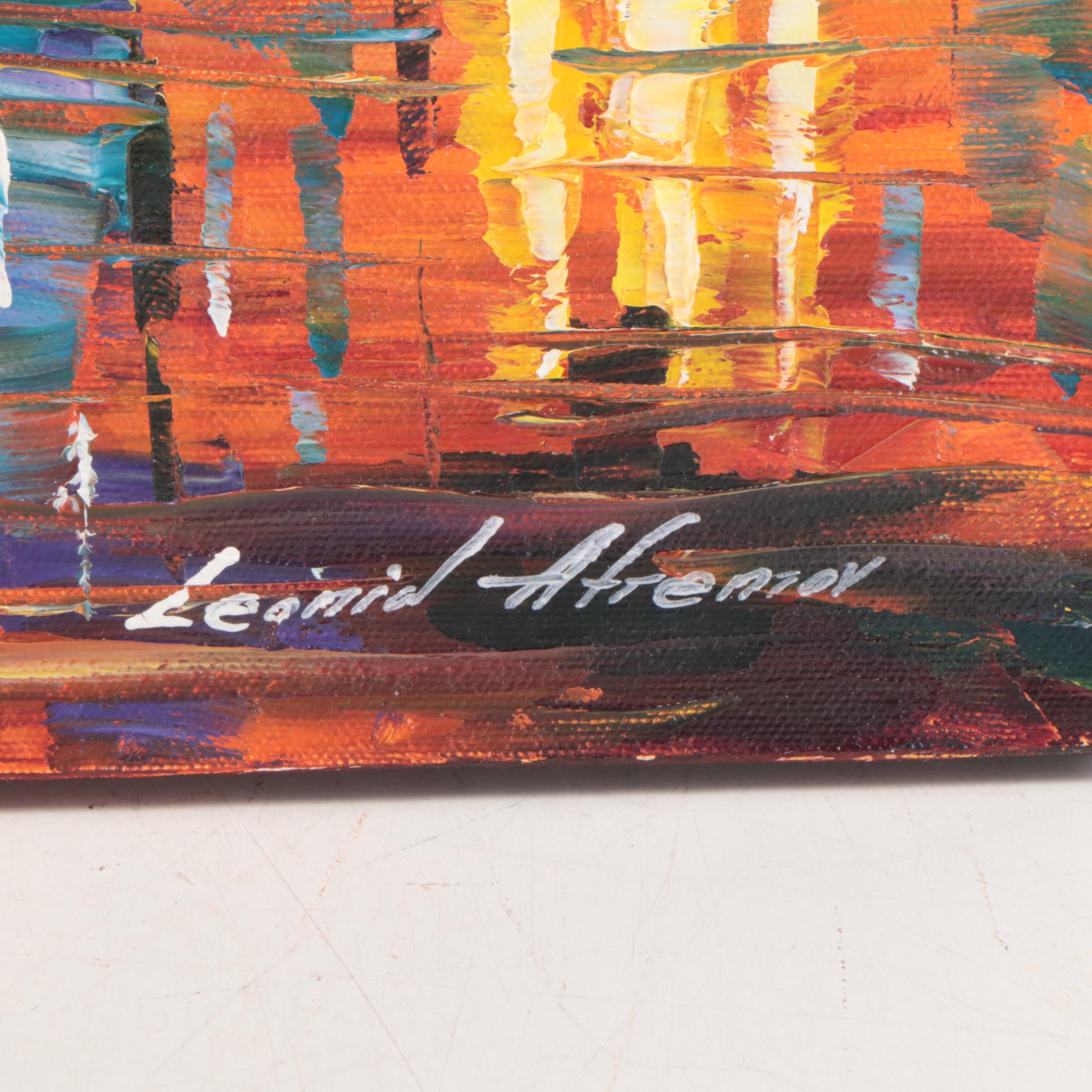 Leonid Afremov Park Landscape Oil Painting