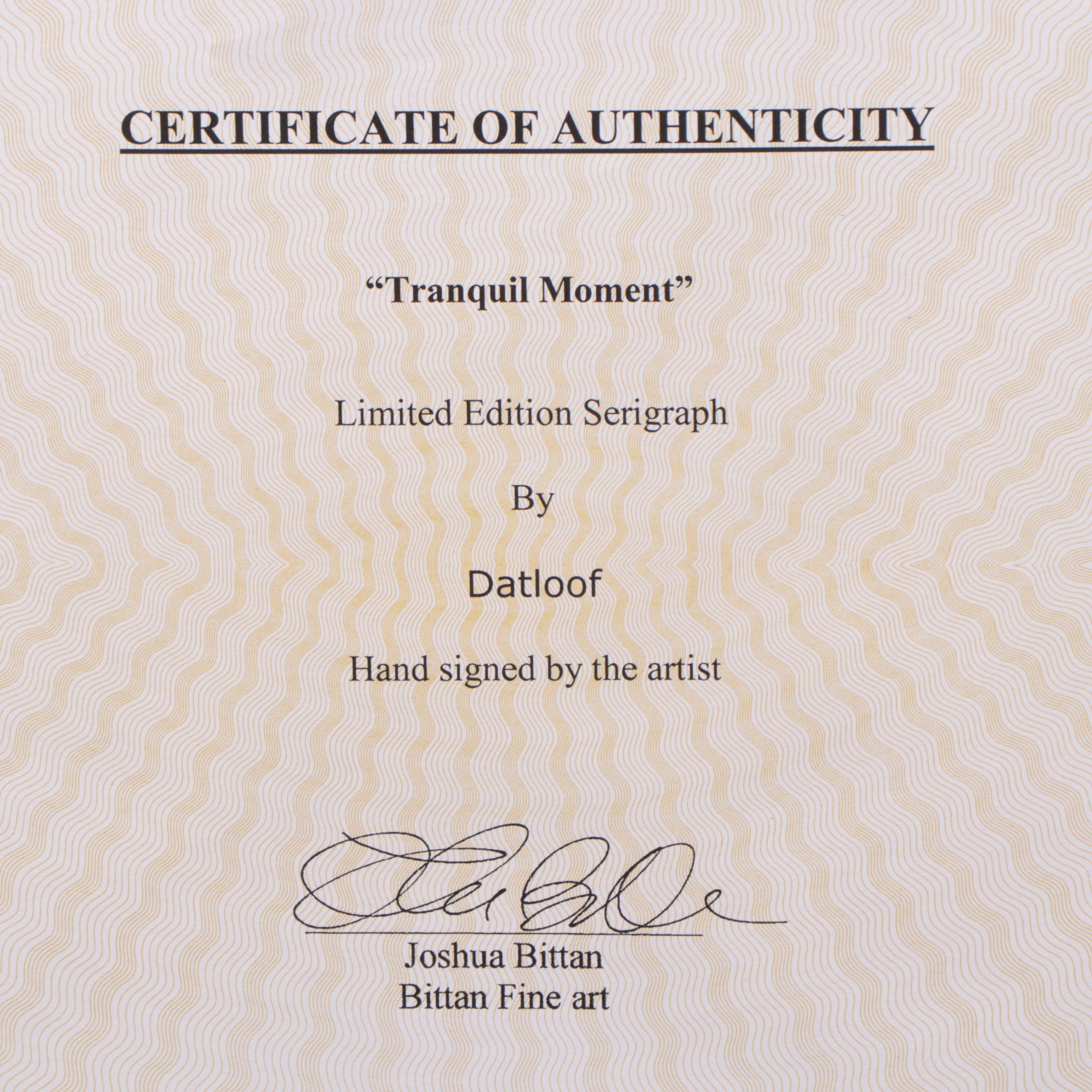 Galina Datloof Serigraph "Tranquil Moment"