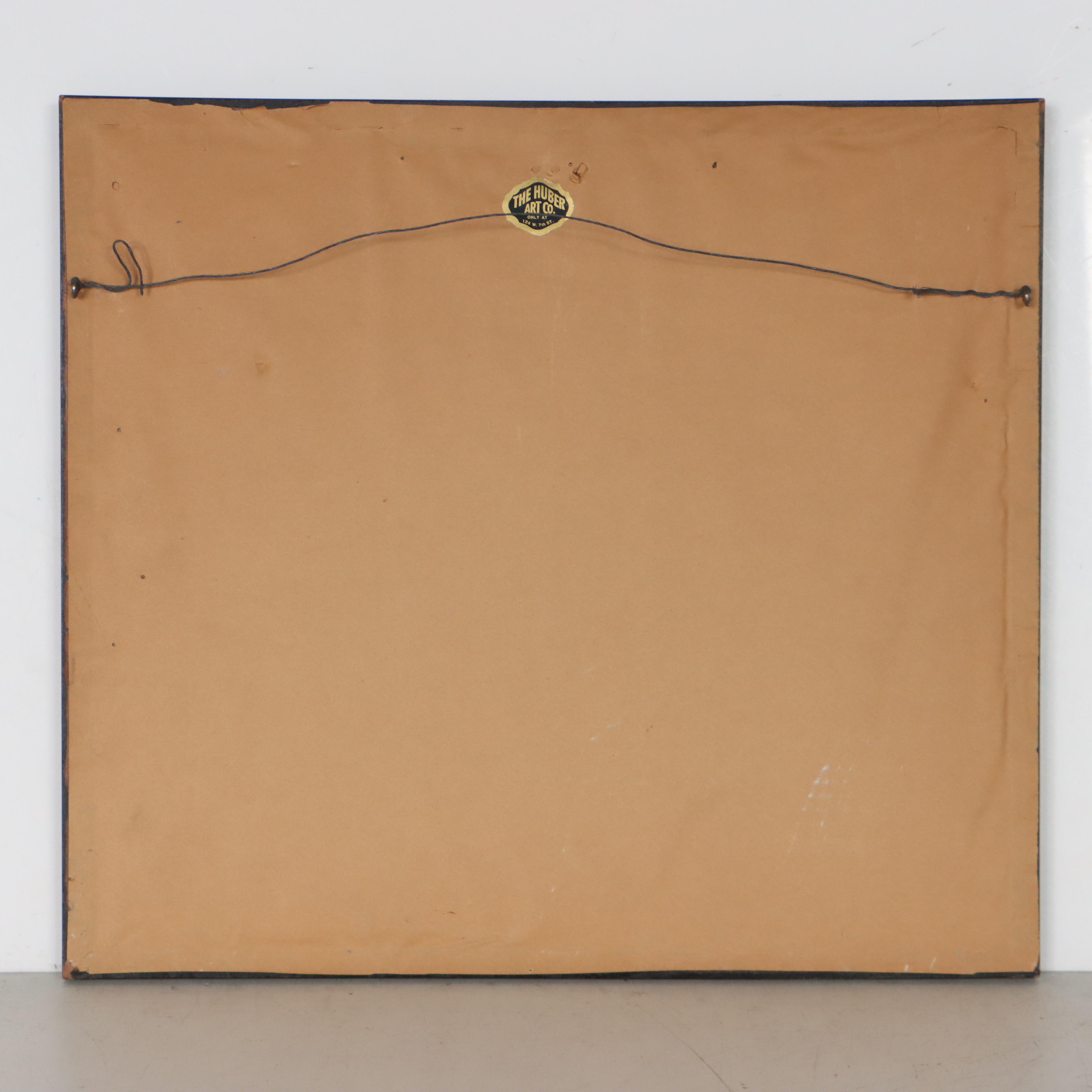 Ink on Scratchboard Drawing of Home in Coastal Landscape