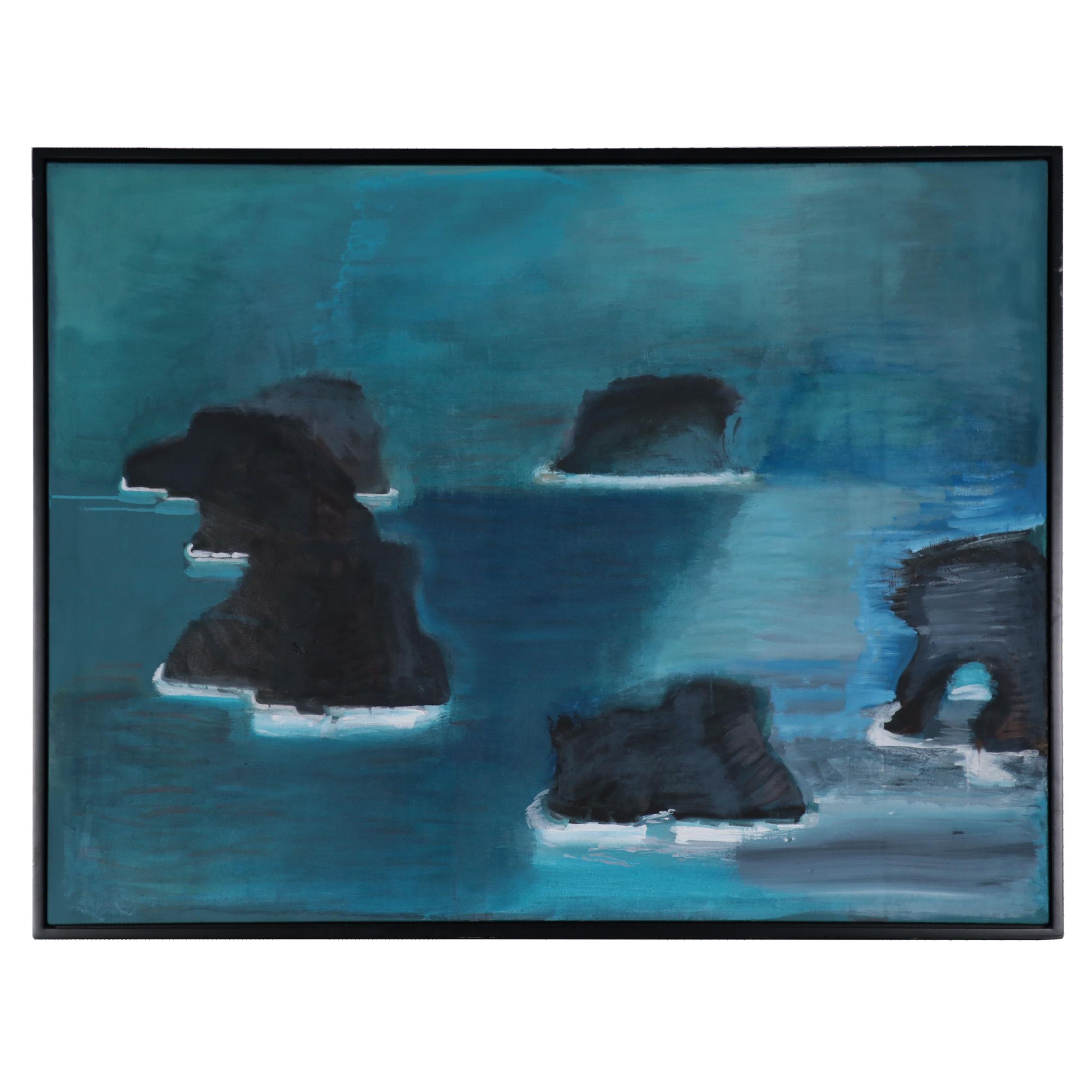 Martyl Langsdorf Seascape Acrylic Painting "Matsushima," 1993