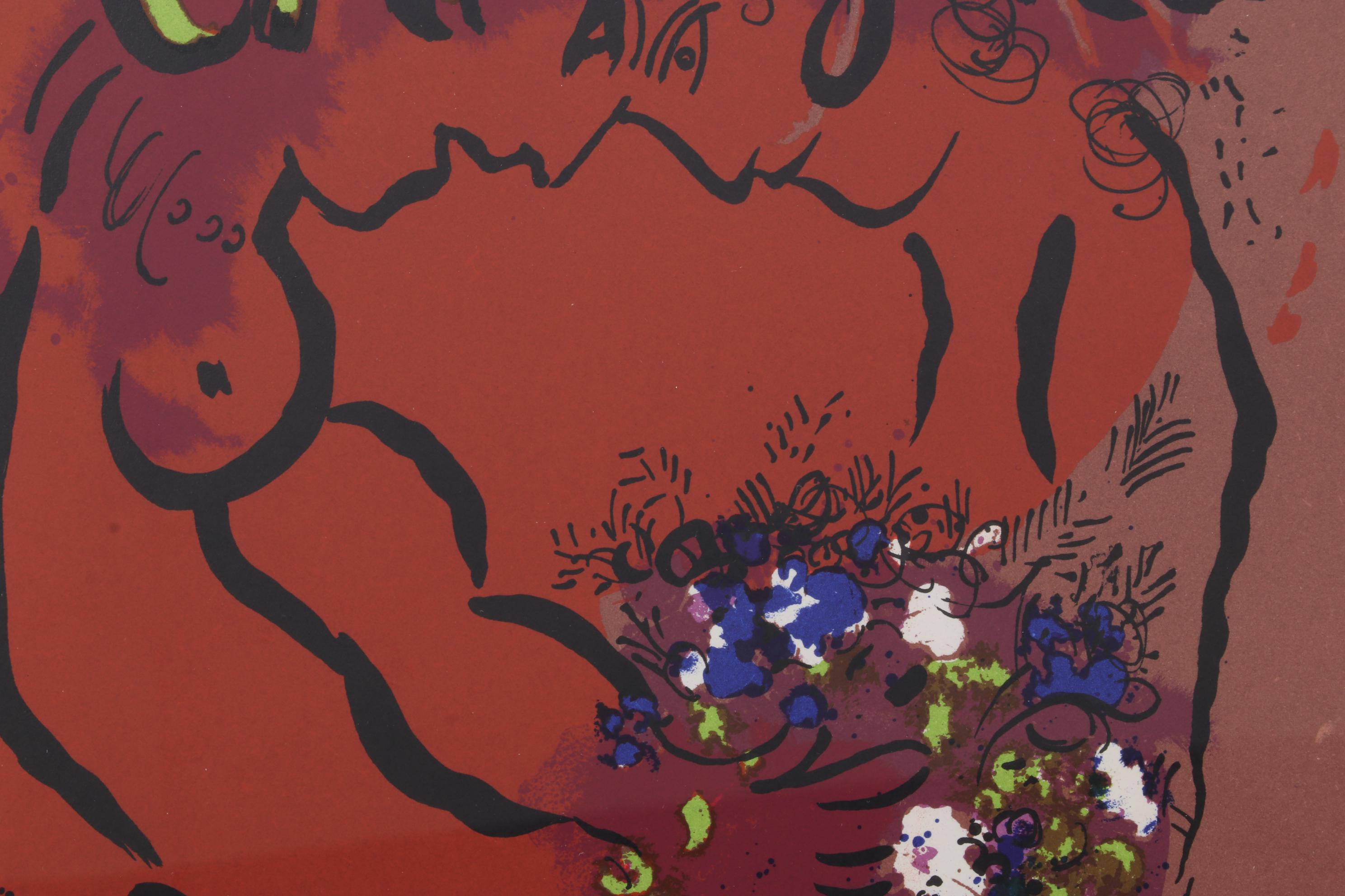 Marc Chagall Cover Color Lithograph From "The Lithographs of Chagall," 1960