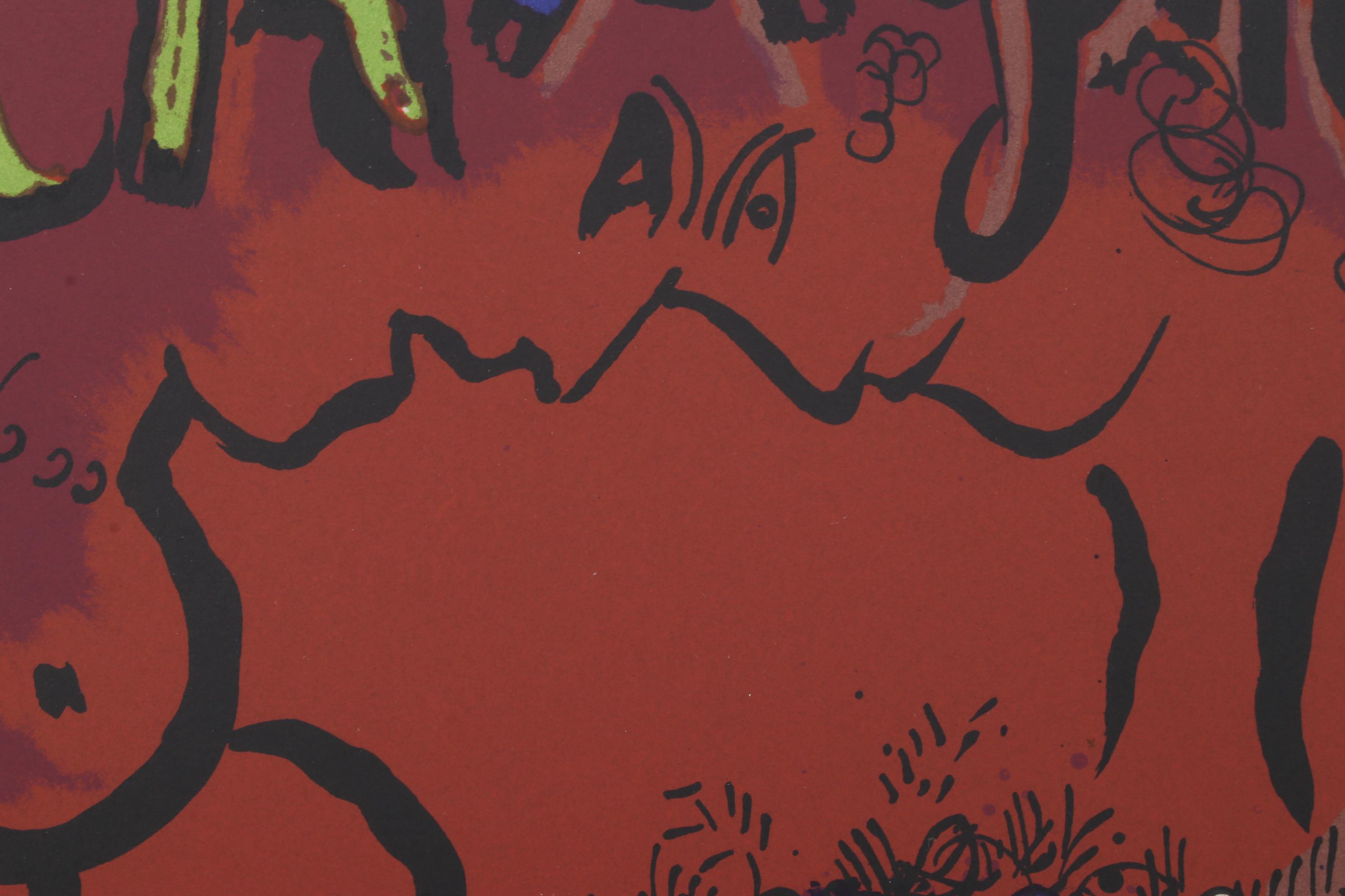 Marc Chagall Cover Color Lithograph From "The Lithographs of Chagall," 1960