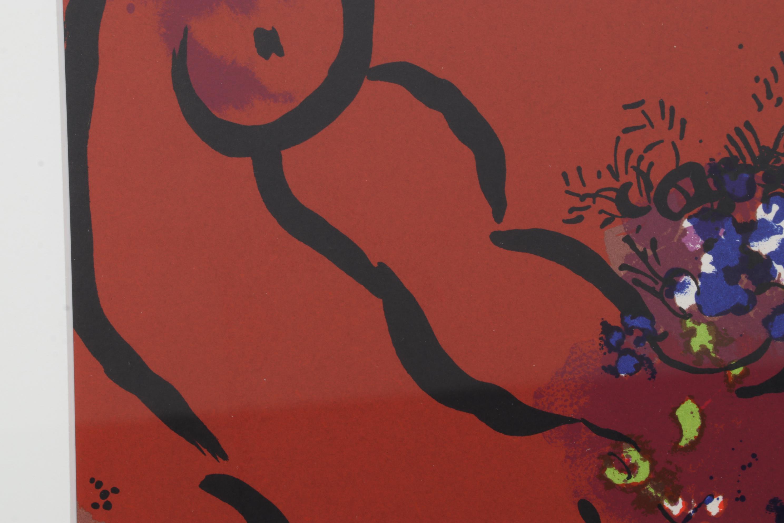 Marc Chagall Cover Color Lithograph From "The Lithographs of Chagall," 1960