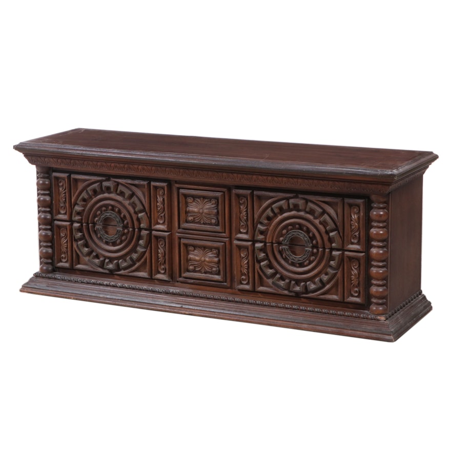 Renaissance Revival Style Oak Buffet, Late 20th Century