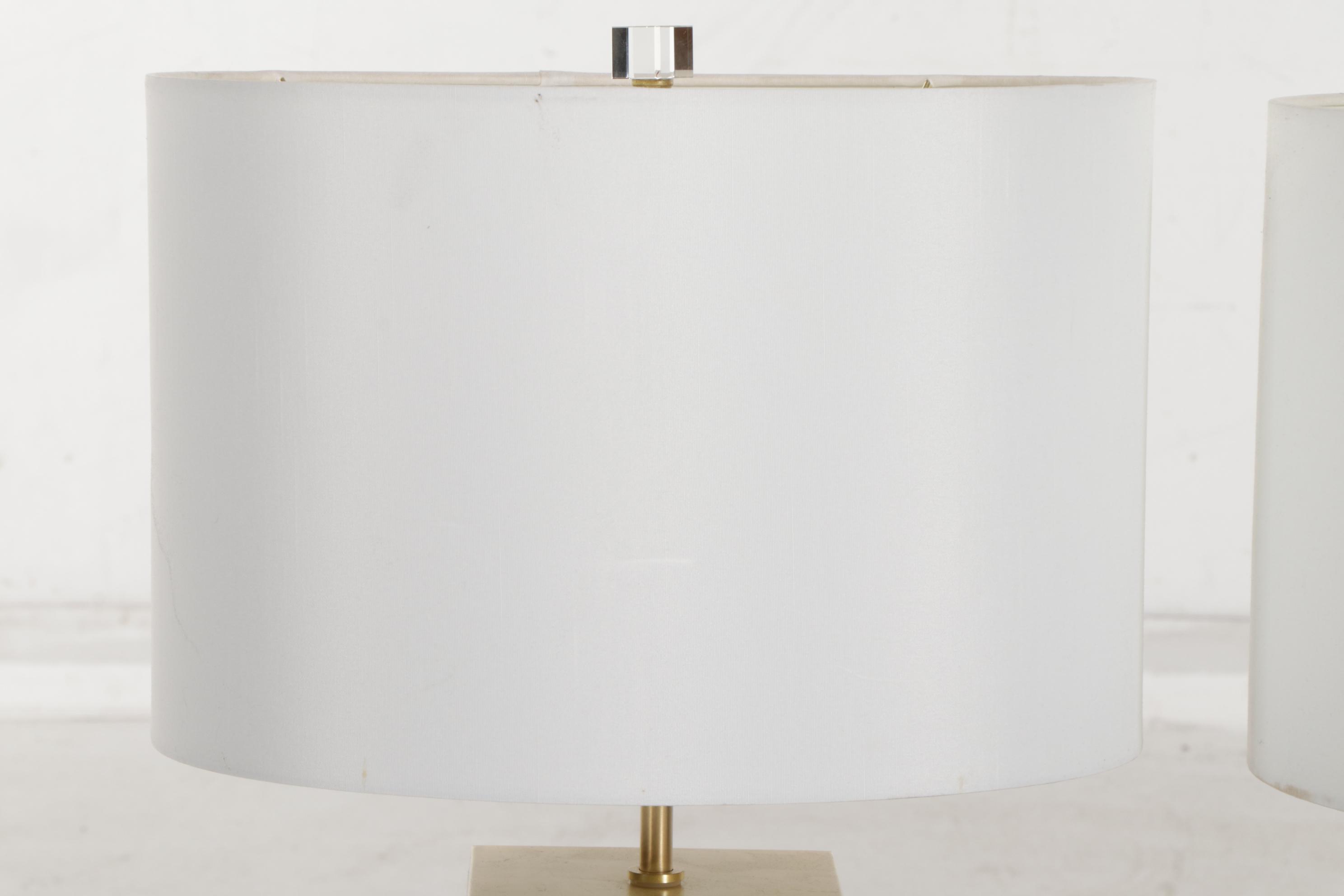 Pair of Kate Spade Black Ceramic Table Lamps, 21st Century