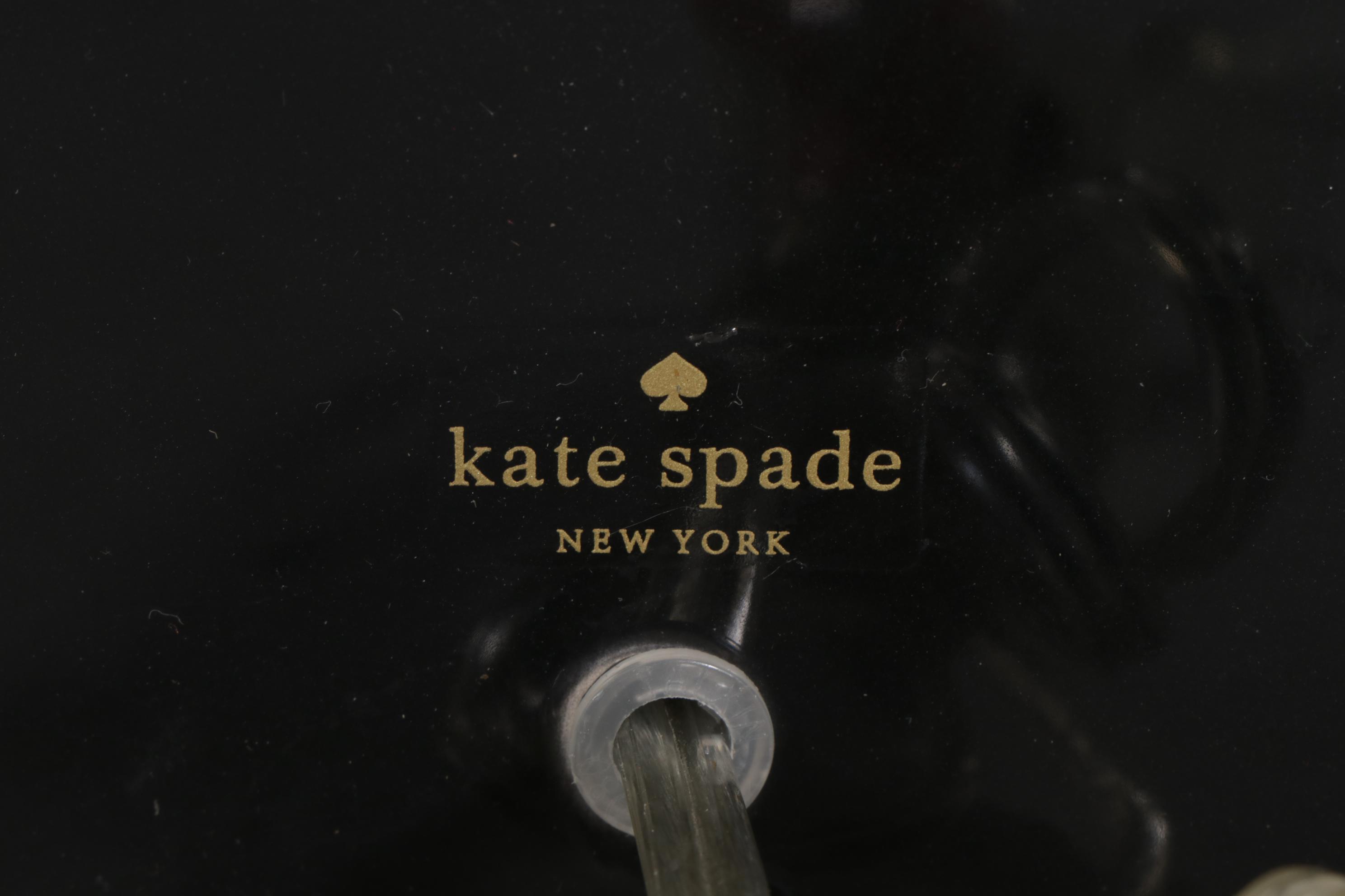 Pair of Kate Spade Black Ceramic Table Lamps, 21st Century