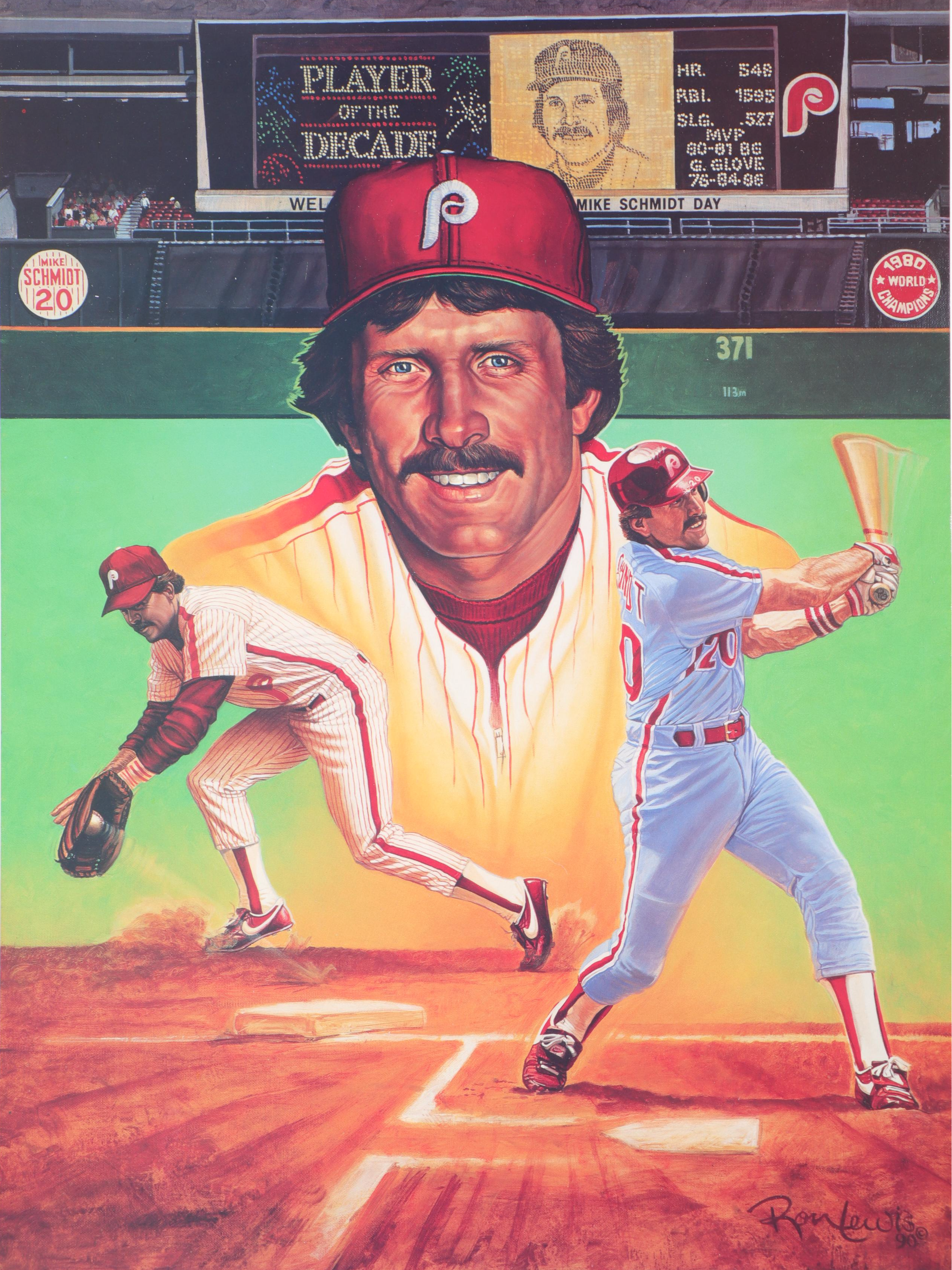 Philadelphia Phillies Mike Schmidt Signed Limited Edition Print