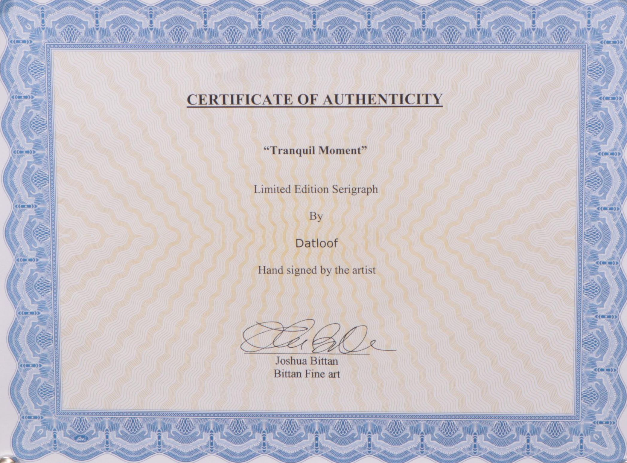 Galina Datloof Serigraph "Tranquil Moment"