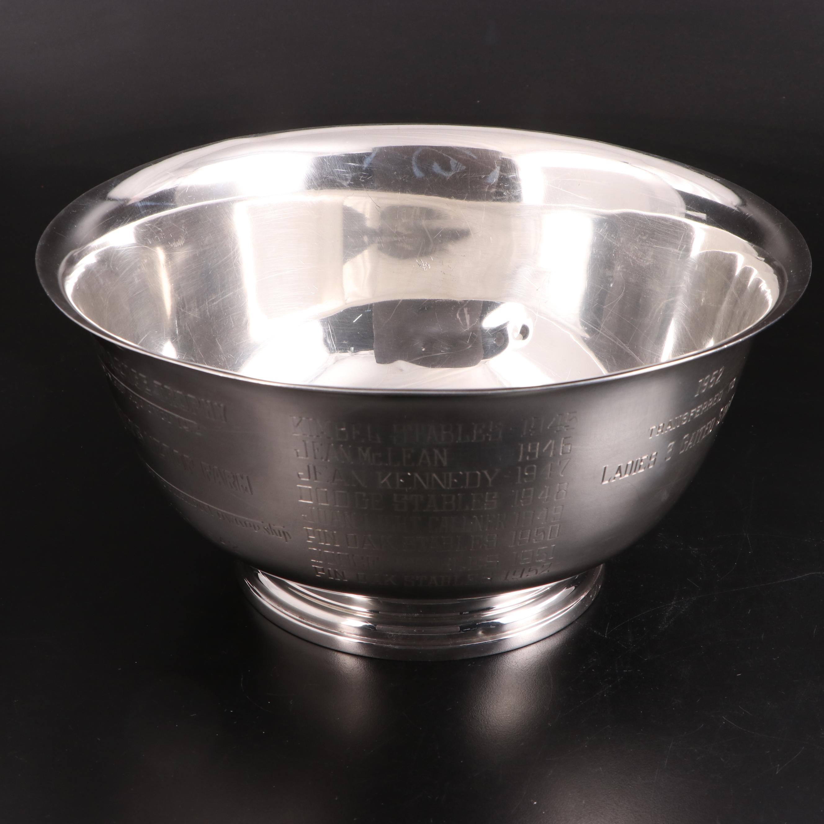 Manchester Sterling Silver Champagne Cocktail Challenge Trophy, Mid-20th Century