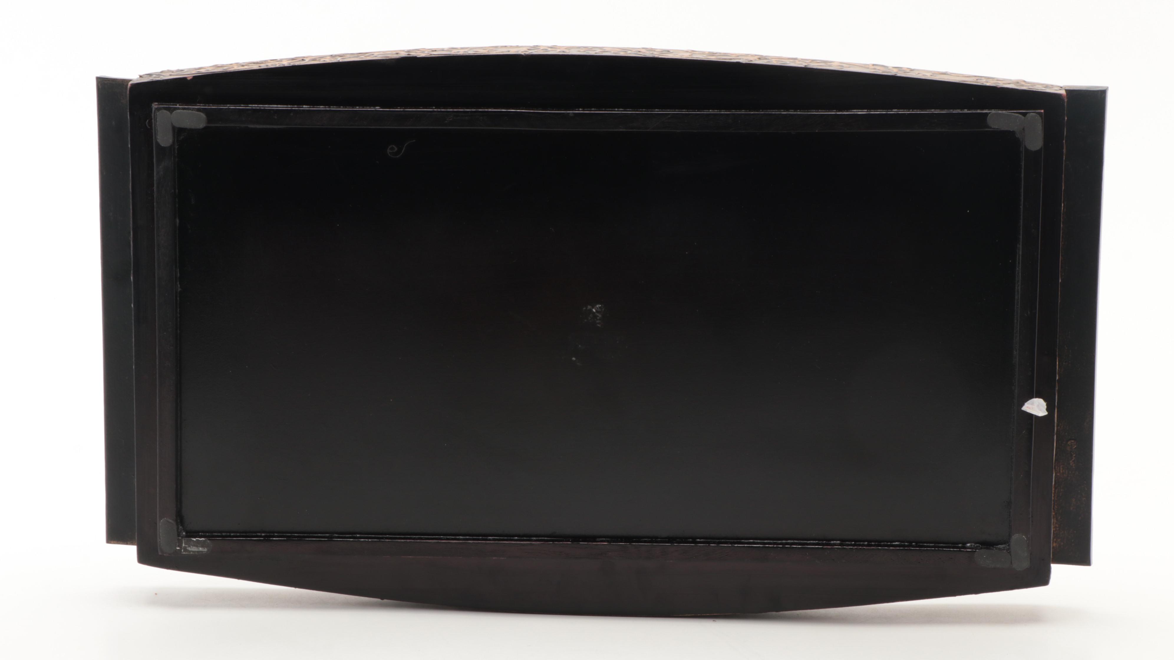 Gilt Filigree Embossed Composite Handled Trays