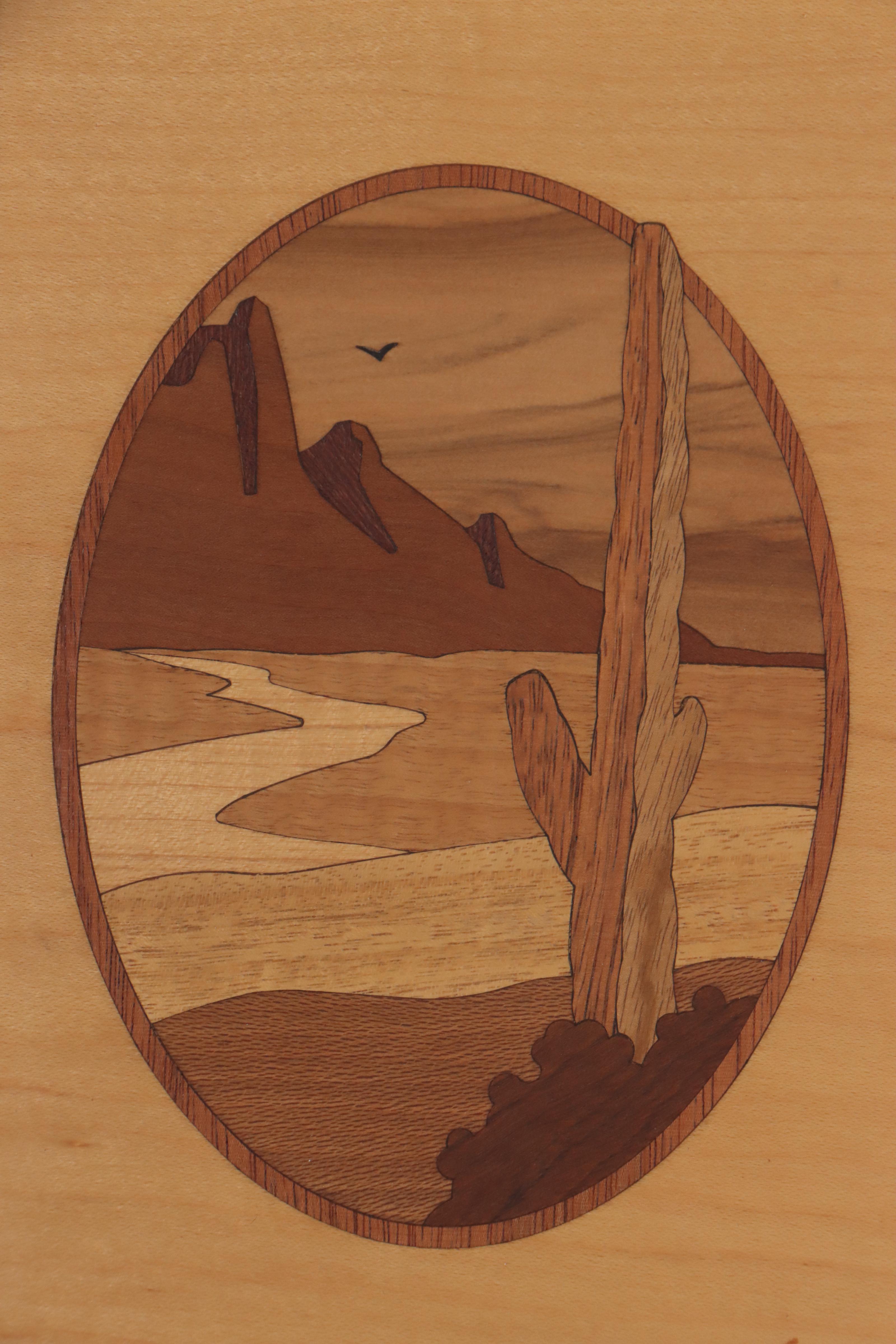 Hudson River Inlay Wooden Marquetry Landscapes