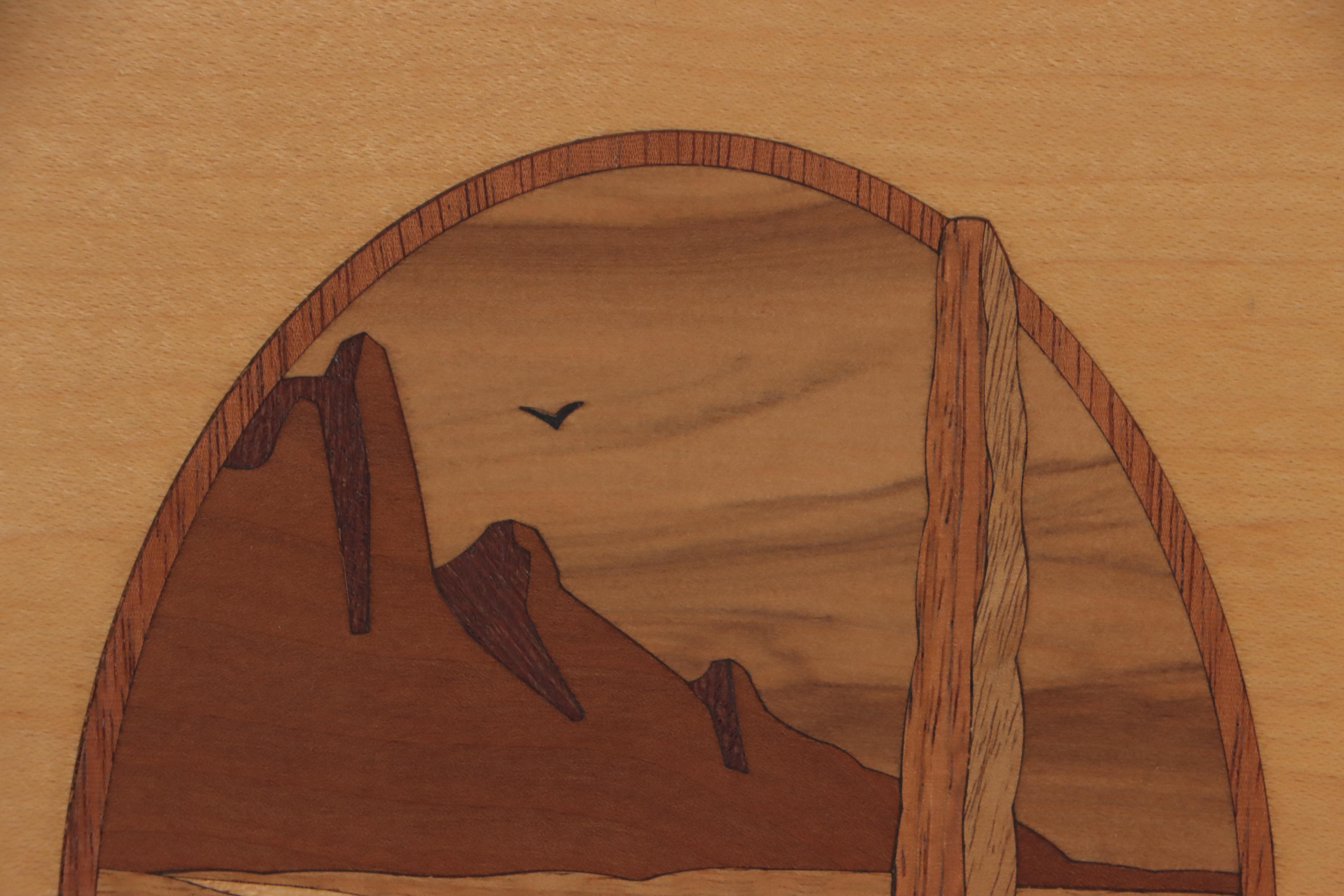 Hudson River Inlay Wooden Marquetry Landscapes