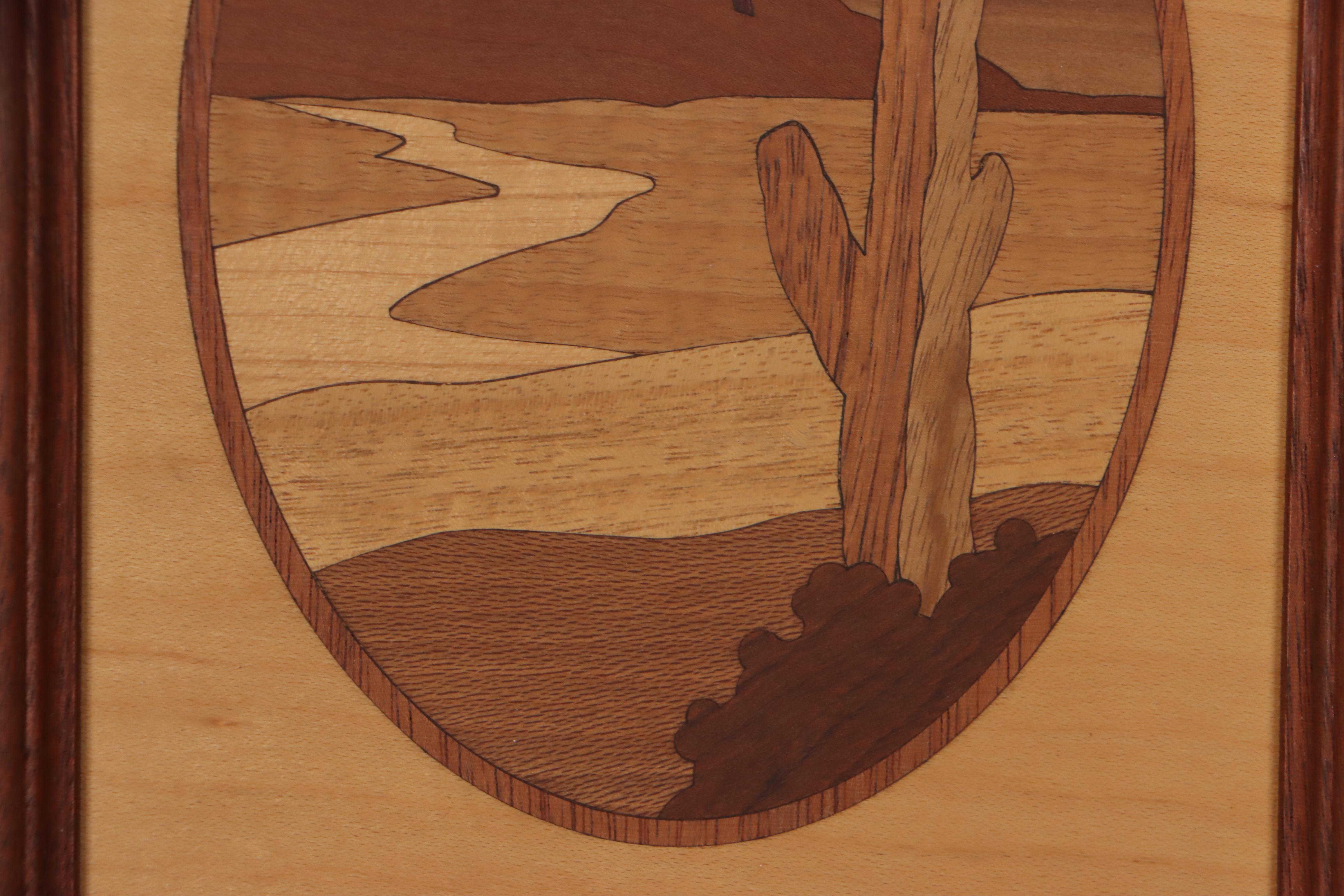 Hudson River Inlay Wooden Marquetry Landscapes