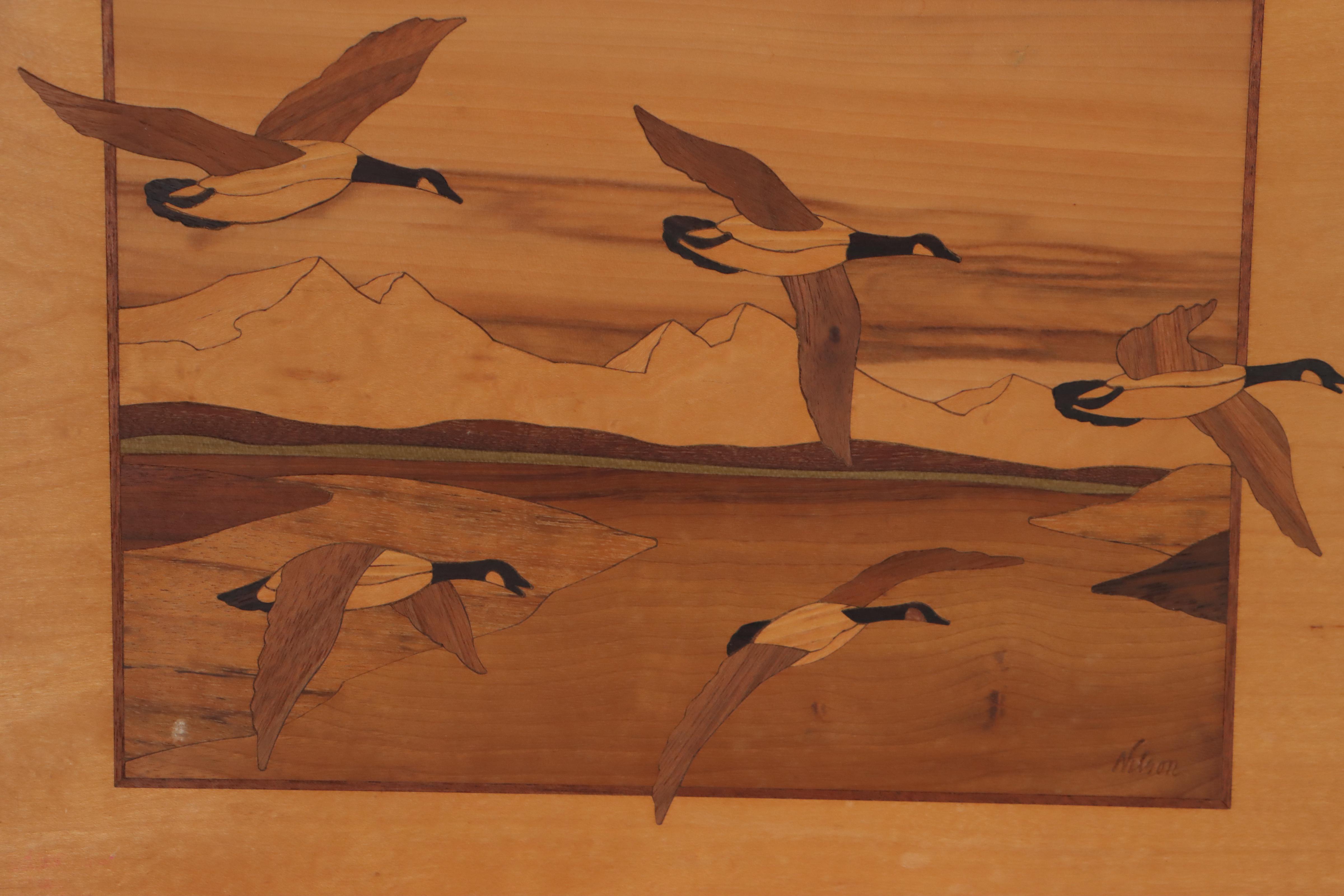 Hudson River Inlay Wooden Marquetry Landscapes