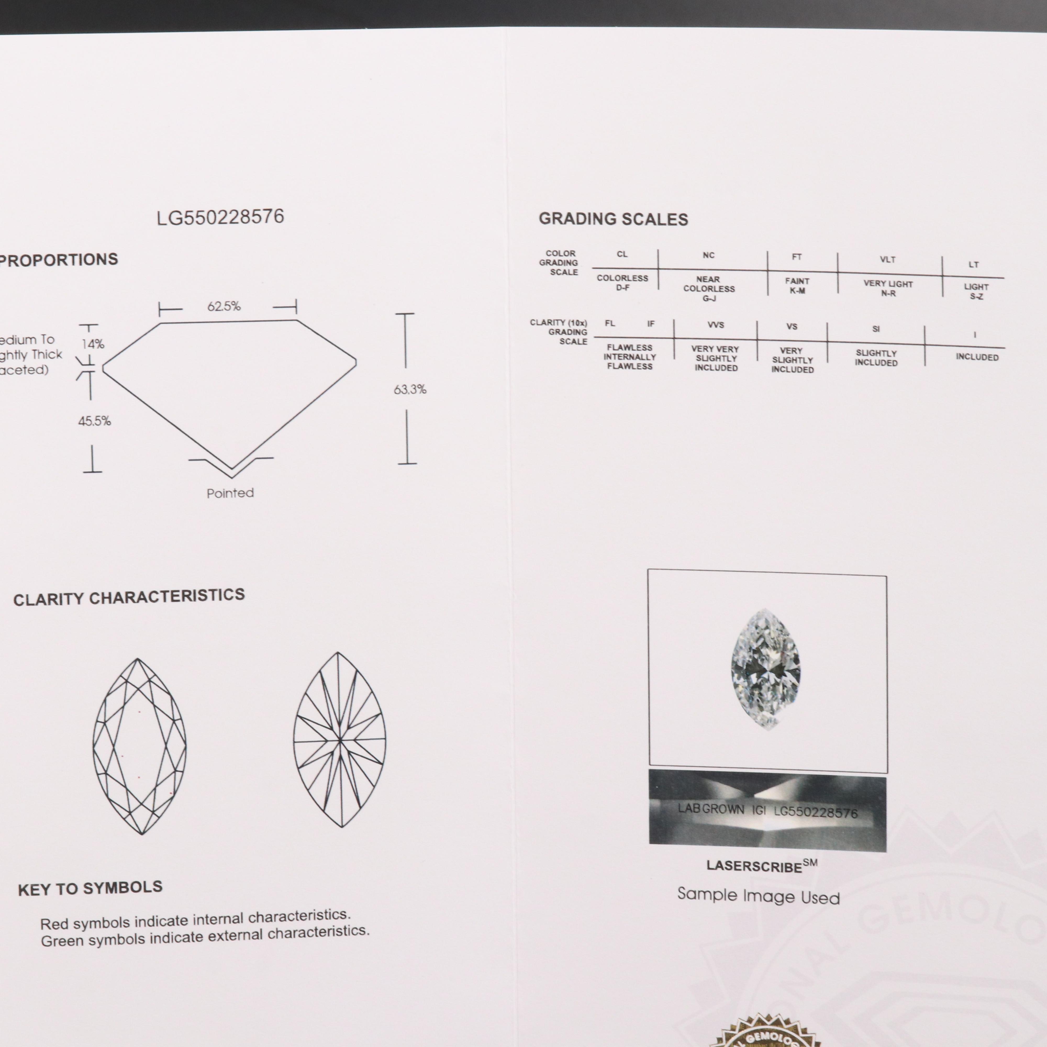 Loose 2.04 CT Lab Grown Diamond with IGI Report