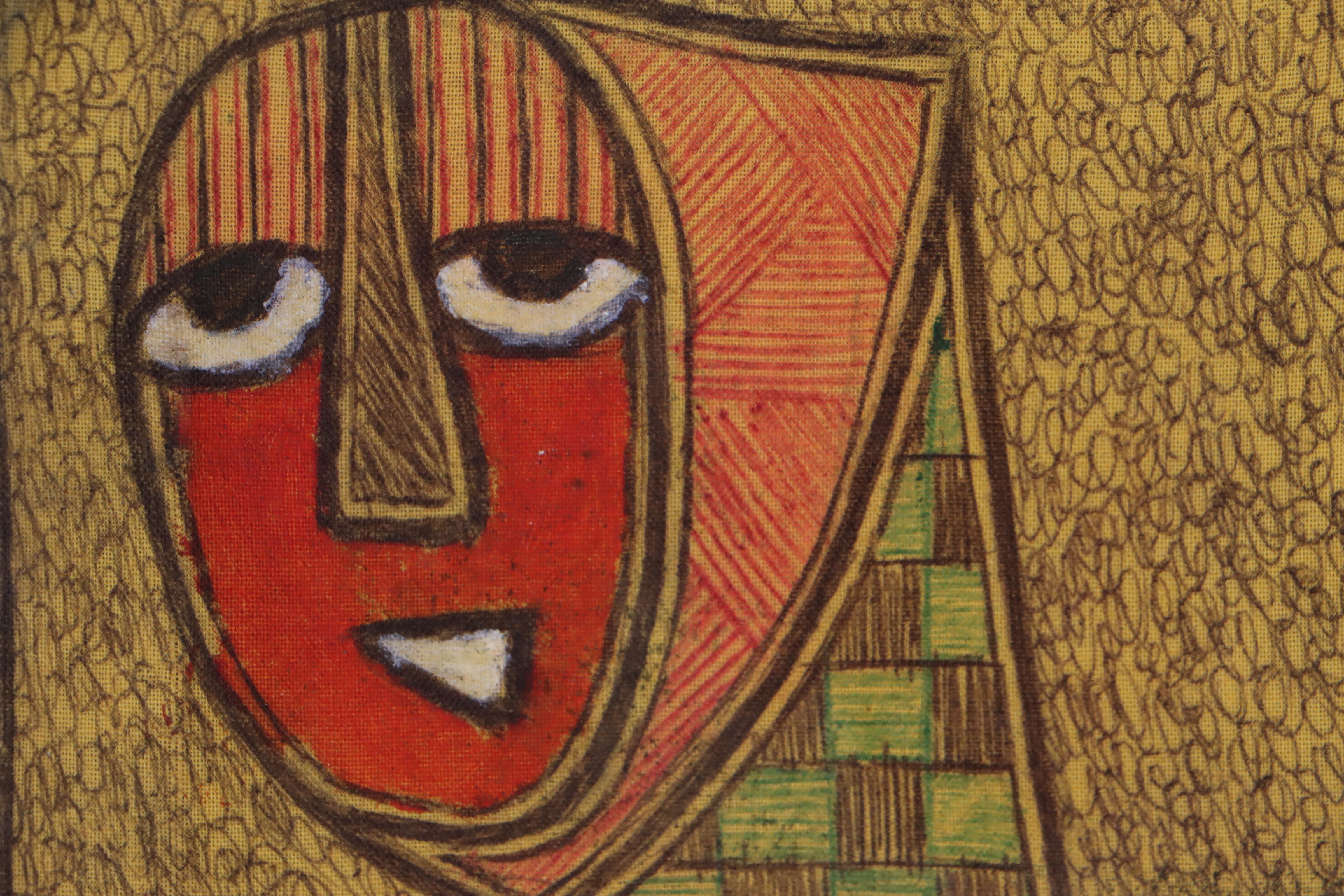 Kayode Buraimoh Mixed Media Painting, 2015