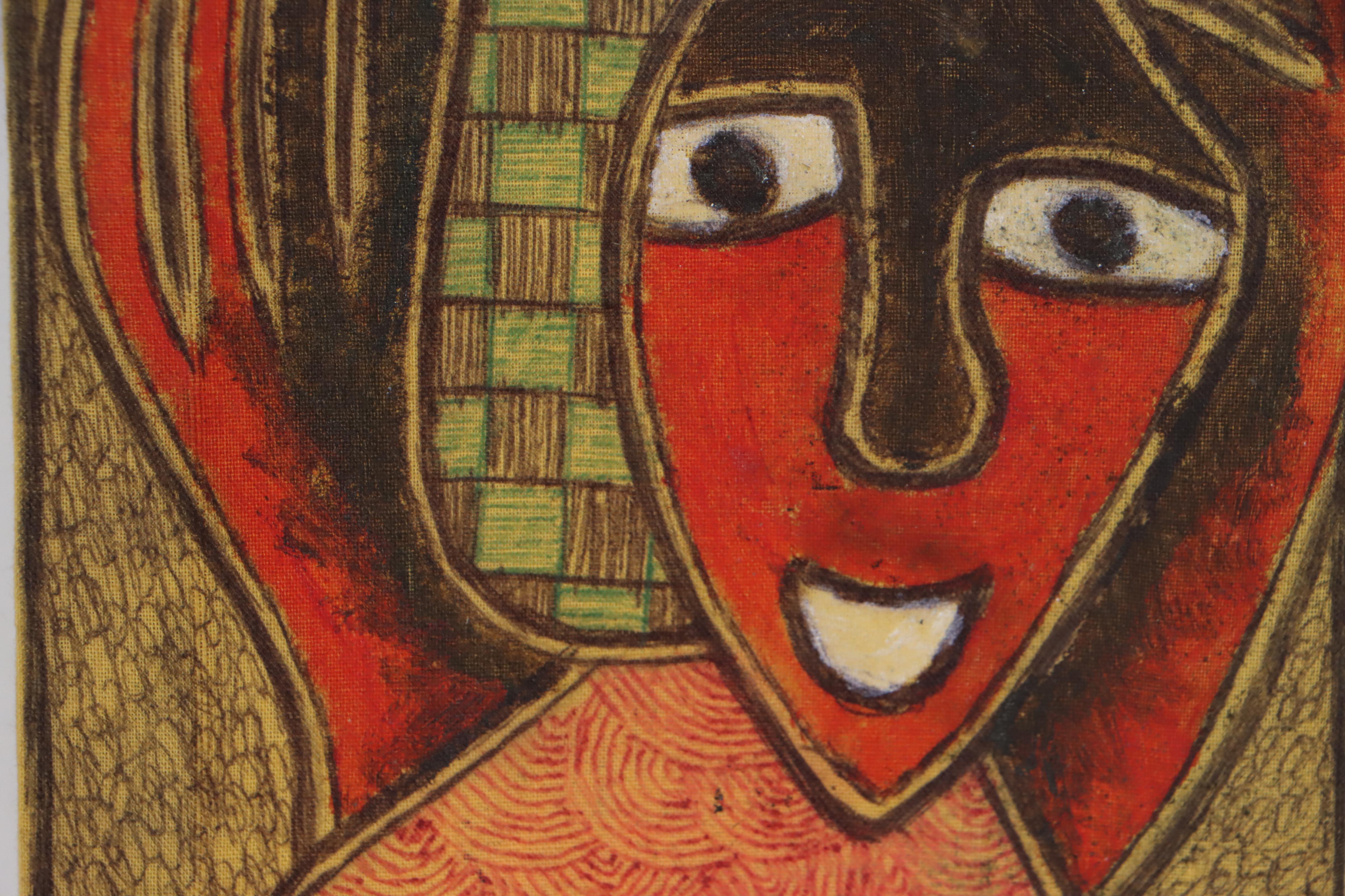 Kayode Buraimoh Mixed Media Painting, 2015