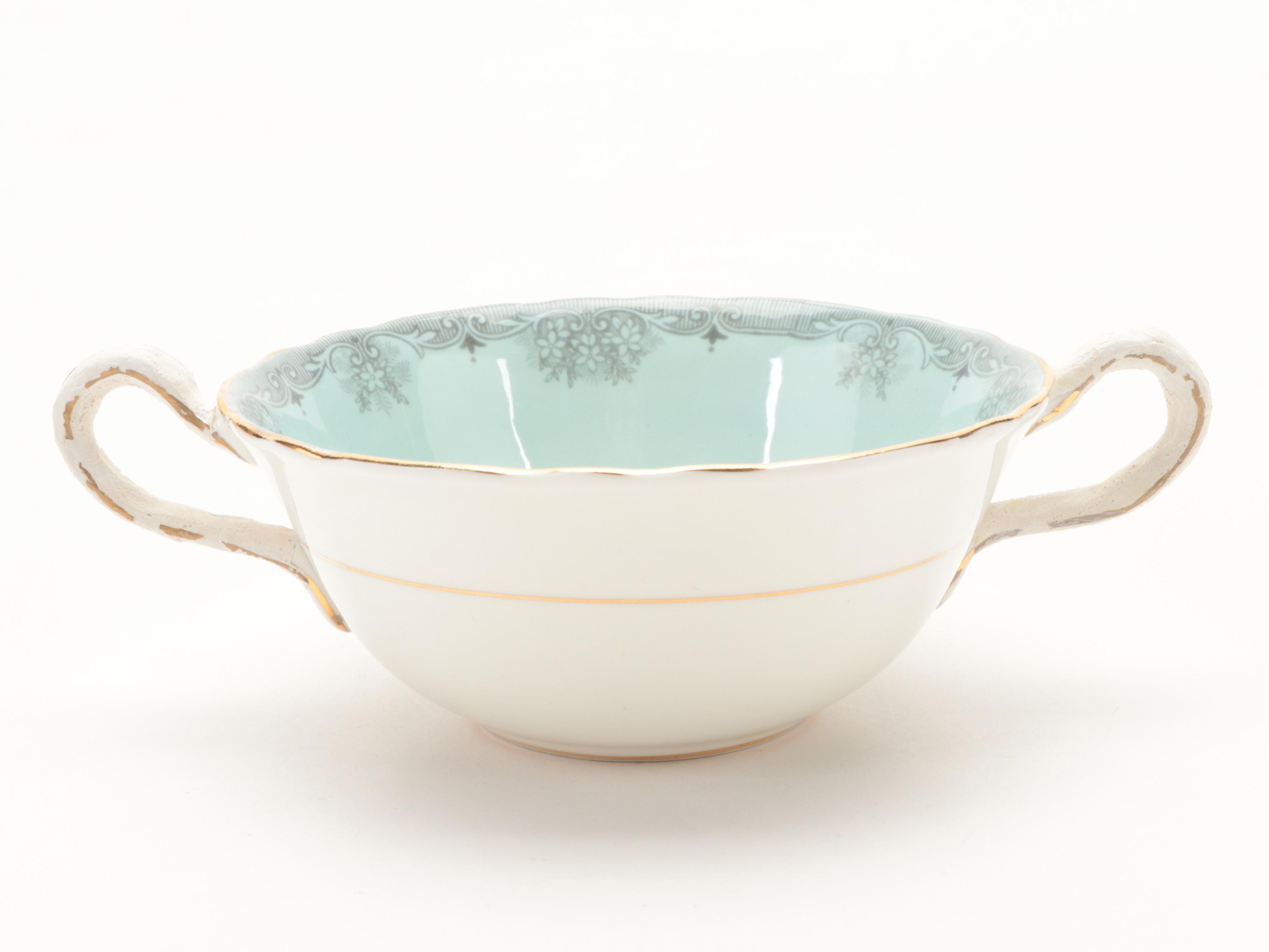 Aynsley English Bone China "Queen's Garden" Dinnerware, Mid-20th Century