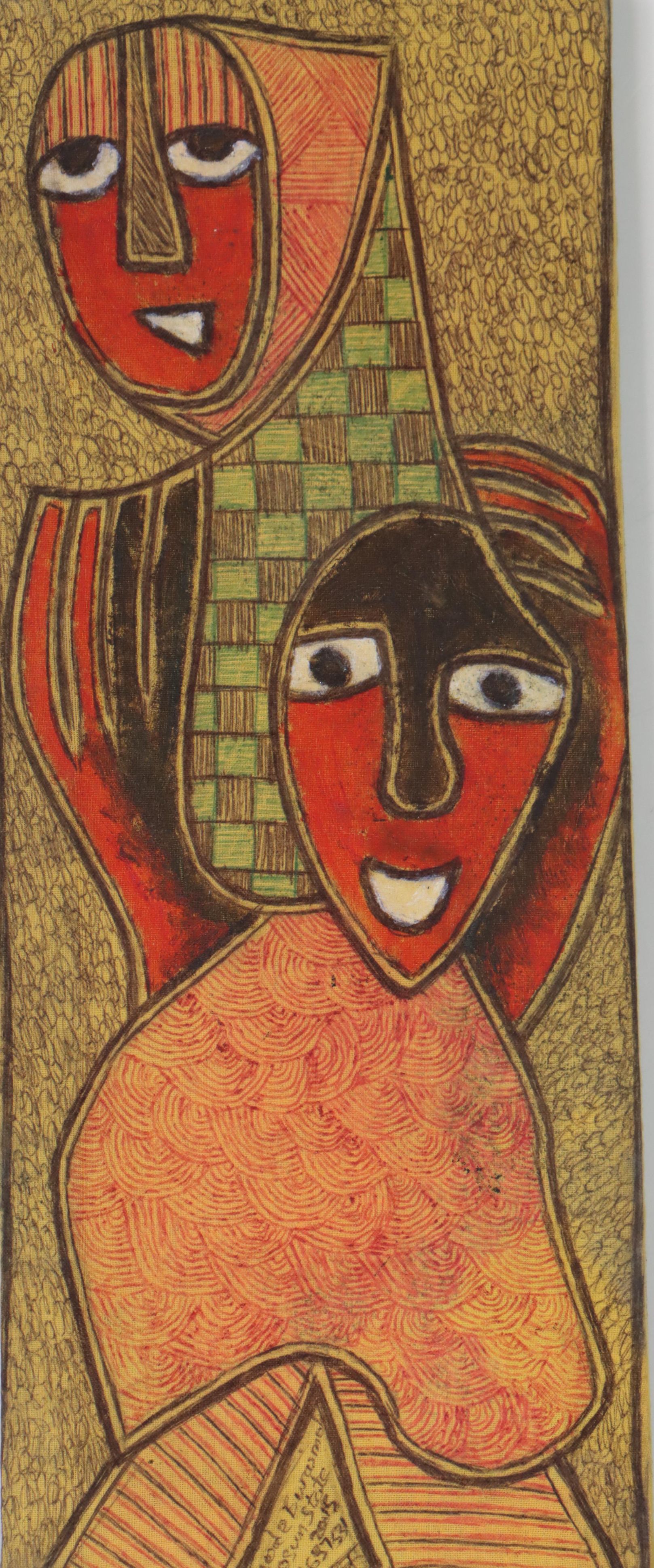 Kayode Buraimoh Mixed Media Painting, 2015