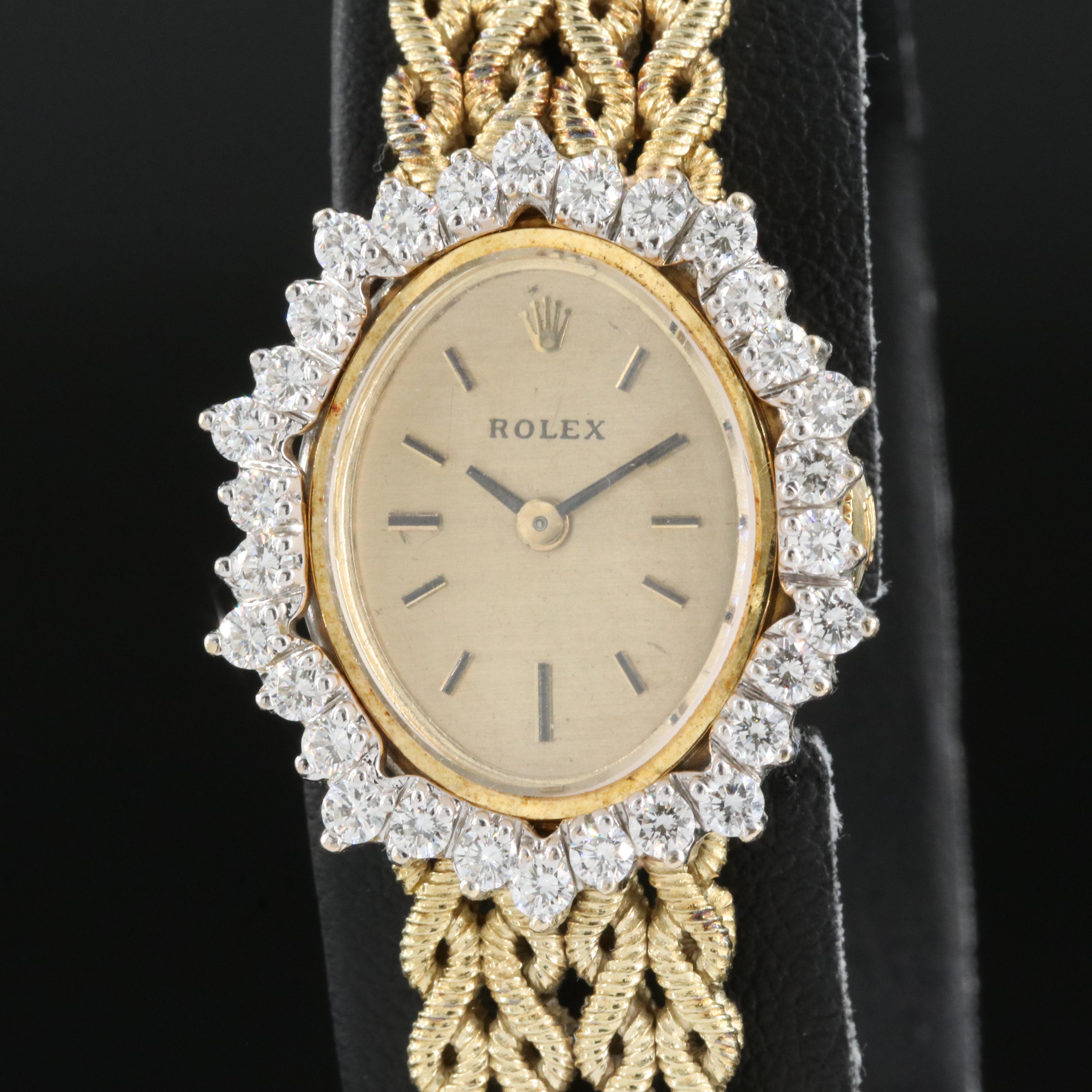 Rolex 14K 1.05 CTW Diamond Watch