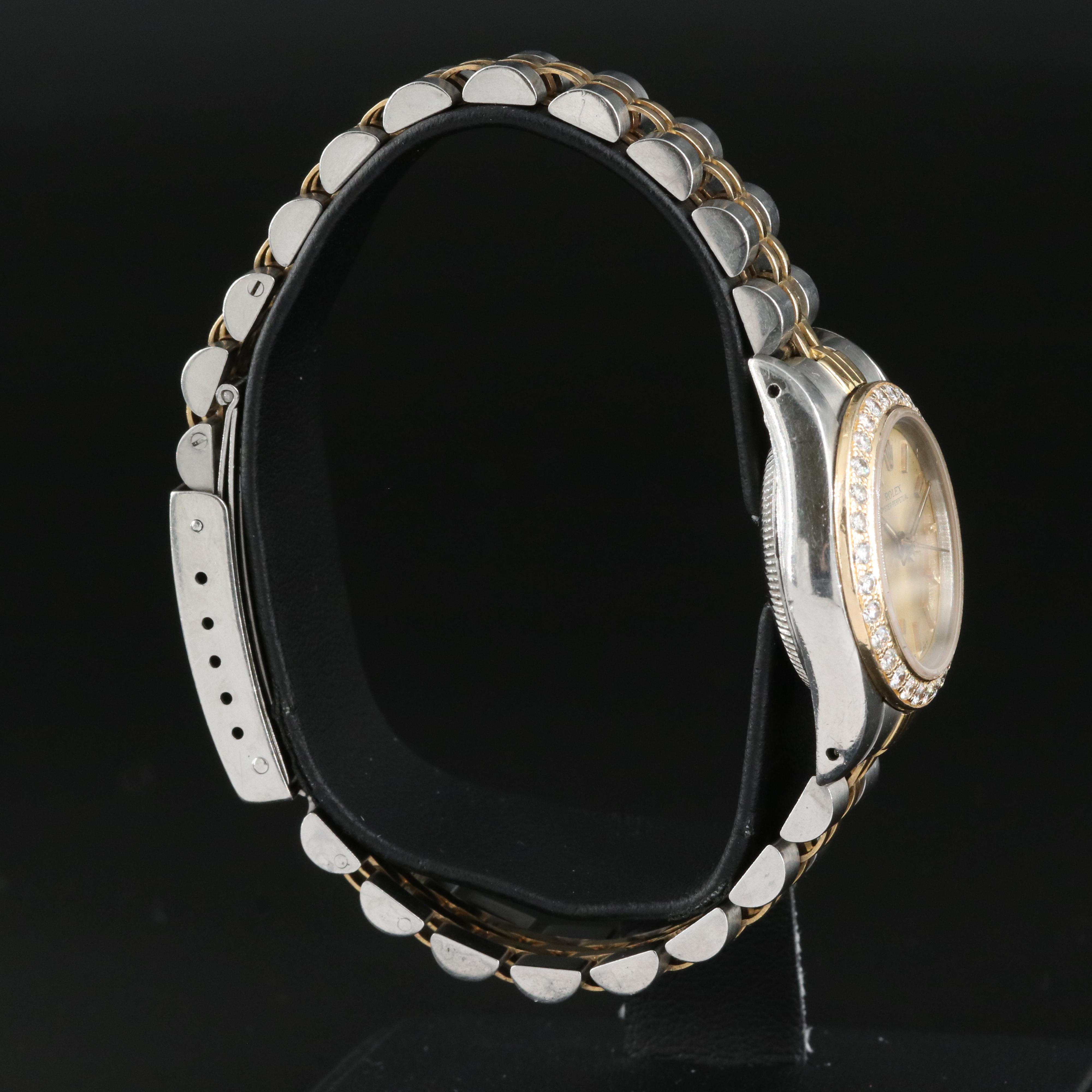 1986 Rolex Oyster Perpetual Diamond Bezel Watch