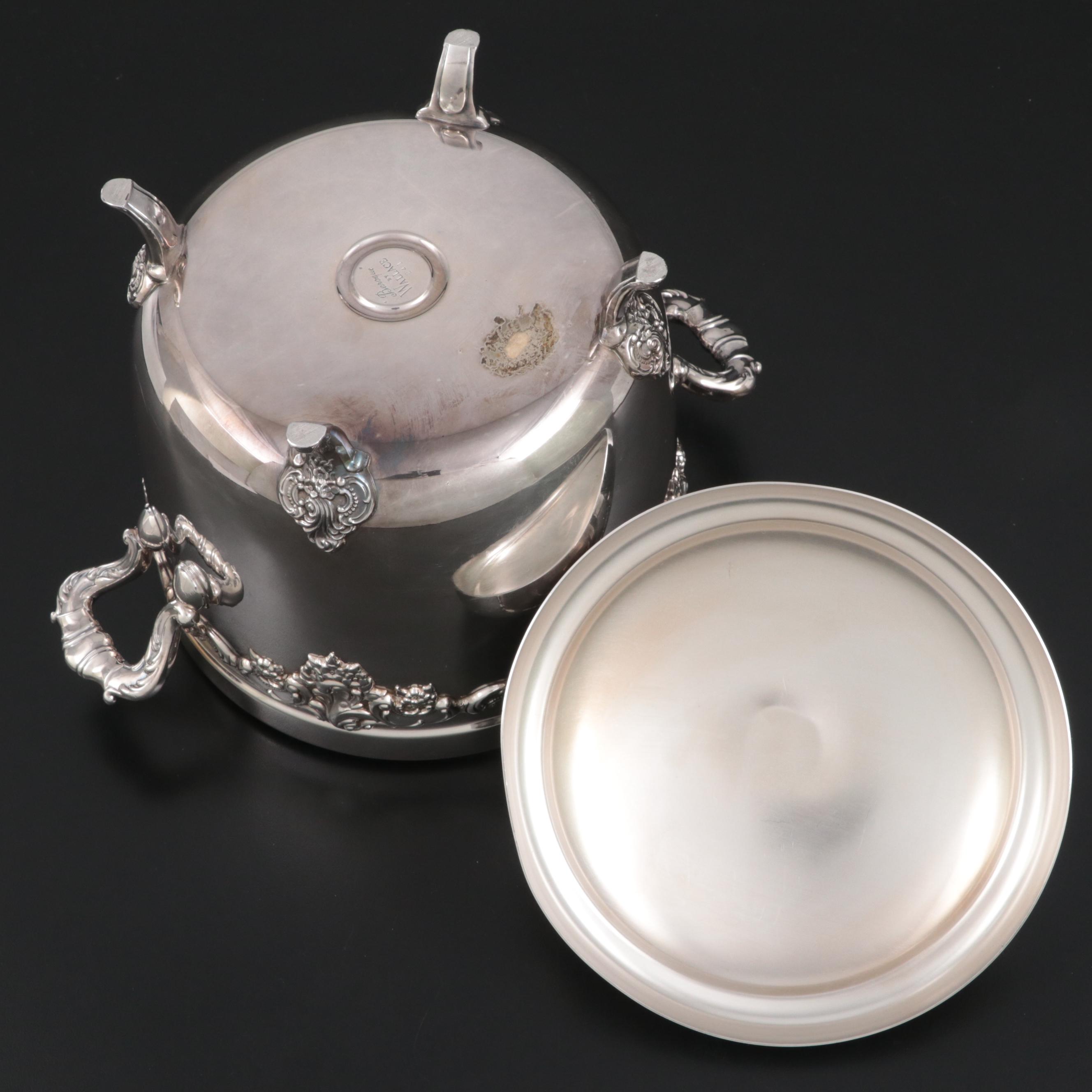 Wallace "Baroque" Silver Plate Trophy Lided Ice Bucket