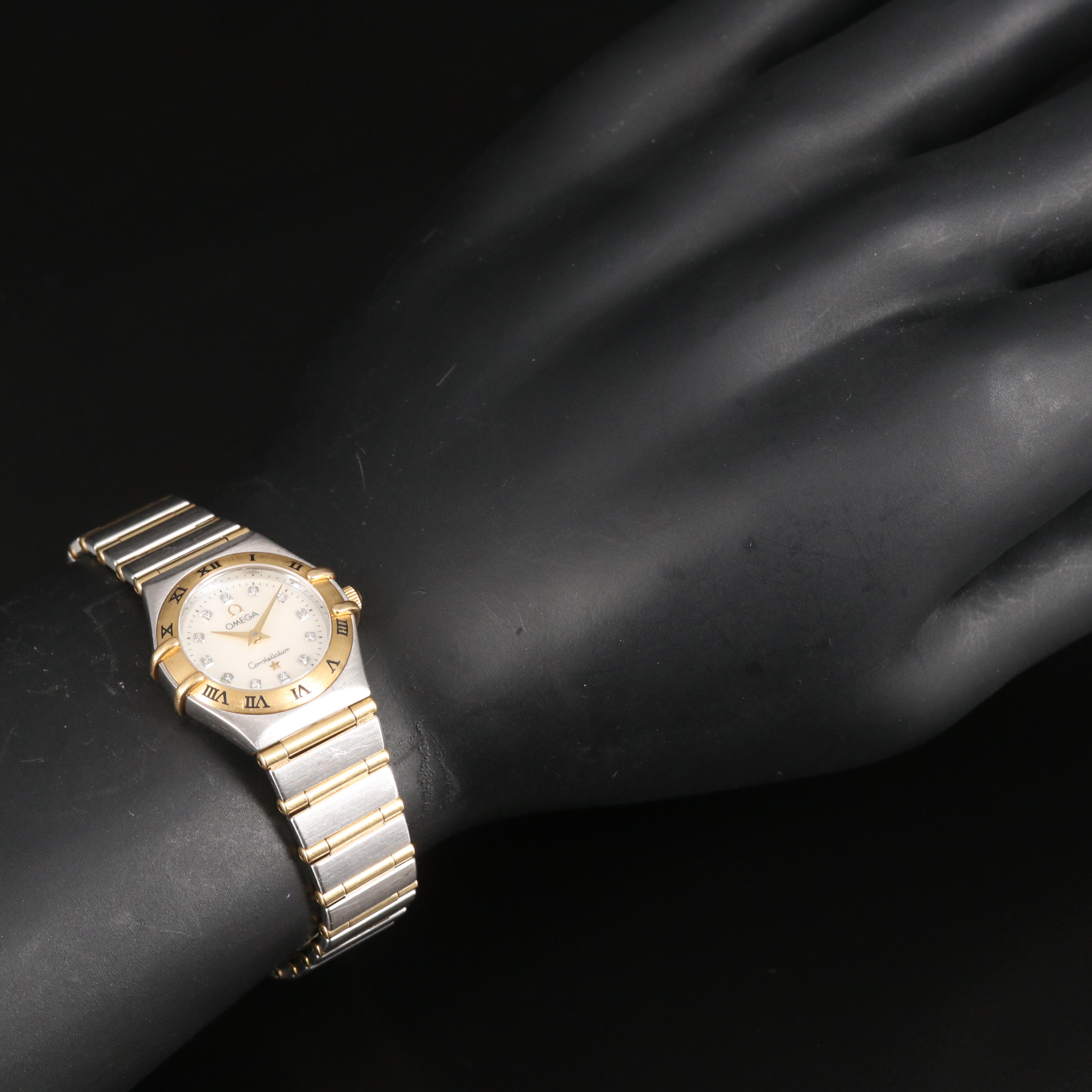 1998 Omega Constellation Diamond, Mother-of-Pearl, 18K and Stainless Watch