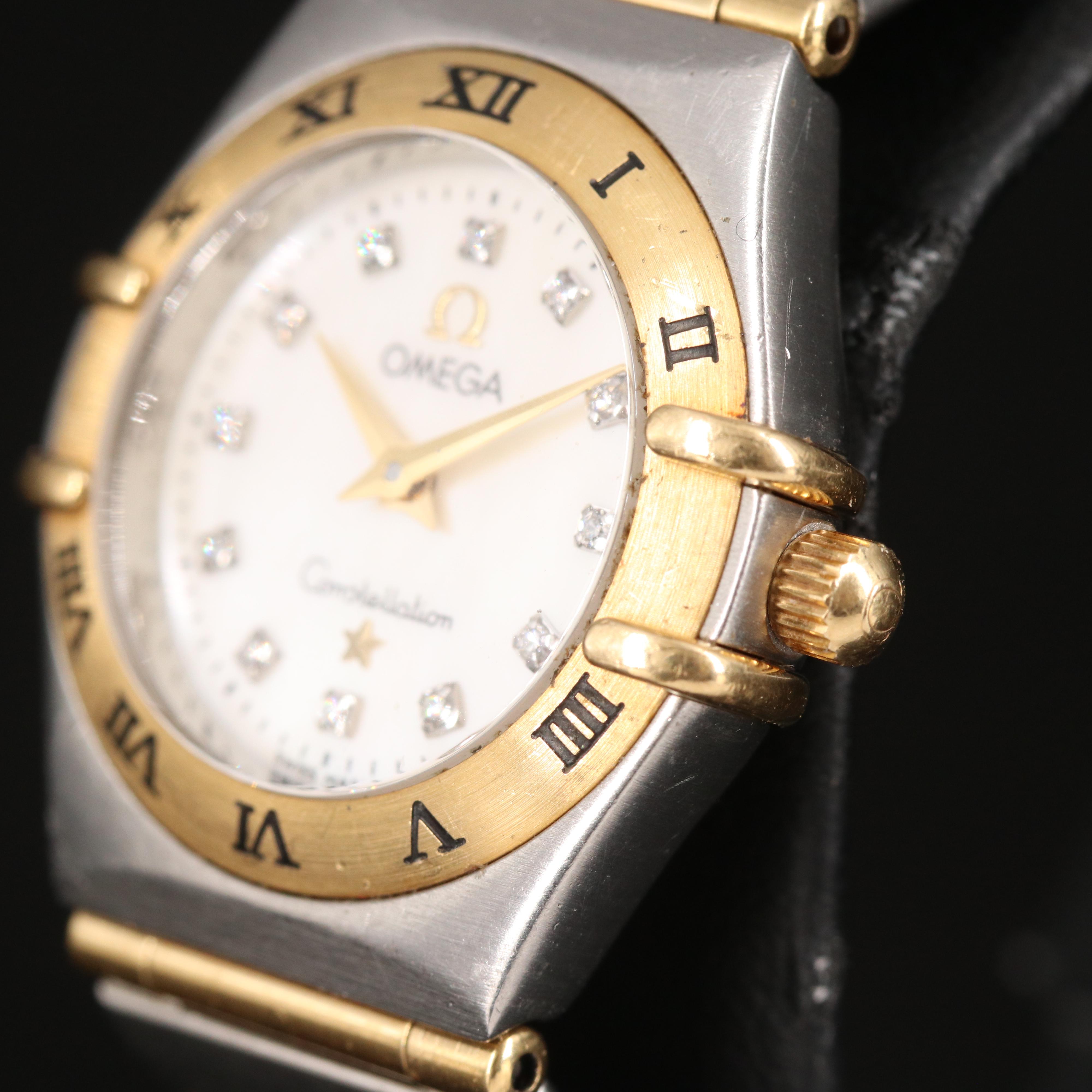 1998 Omega Constellation Diamond, Mother-of-Pearl, 18K and Stainless Watch