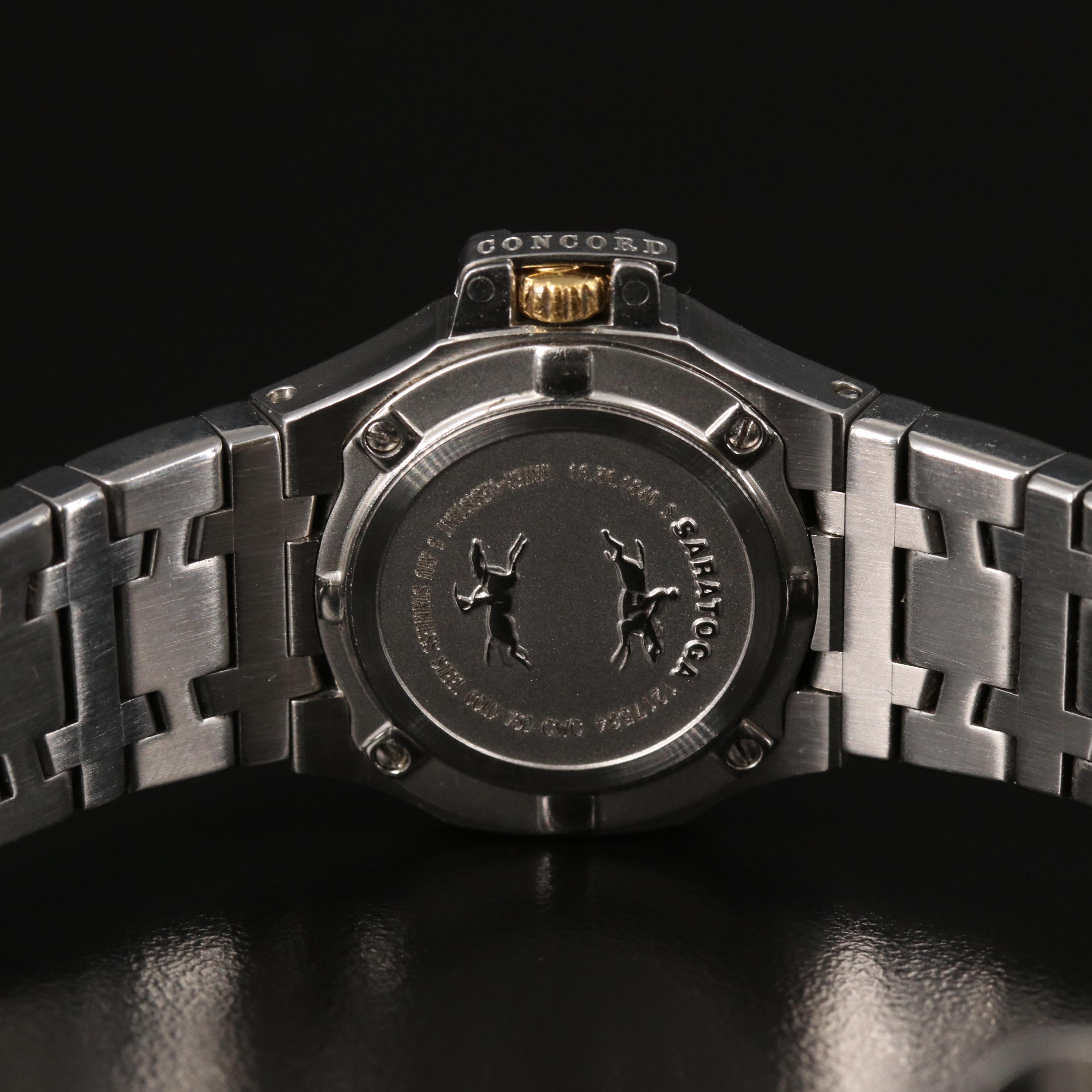 18K and Stainless Steel Concord Saratoga Diamond Quartz Watch