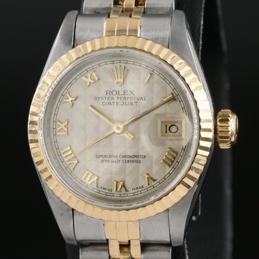 1987-88 18K and Stainless Rolex Datejust Wristwatch