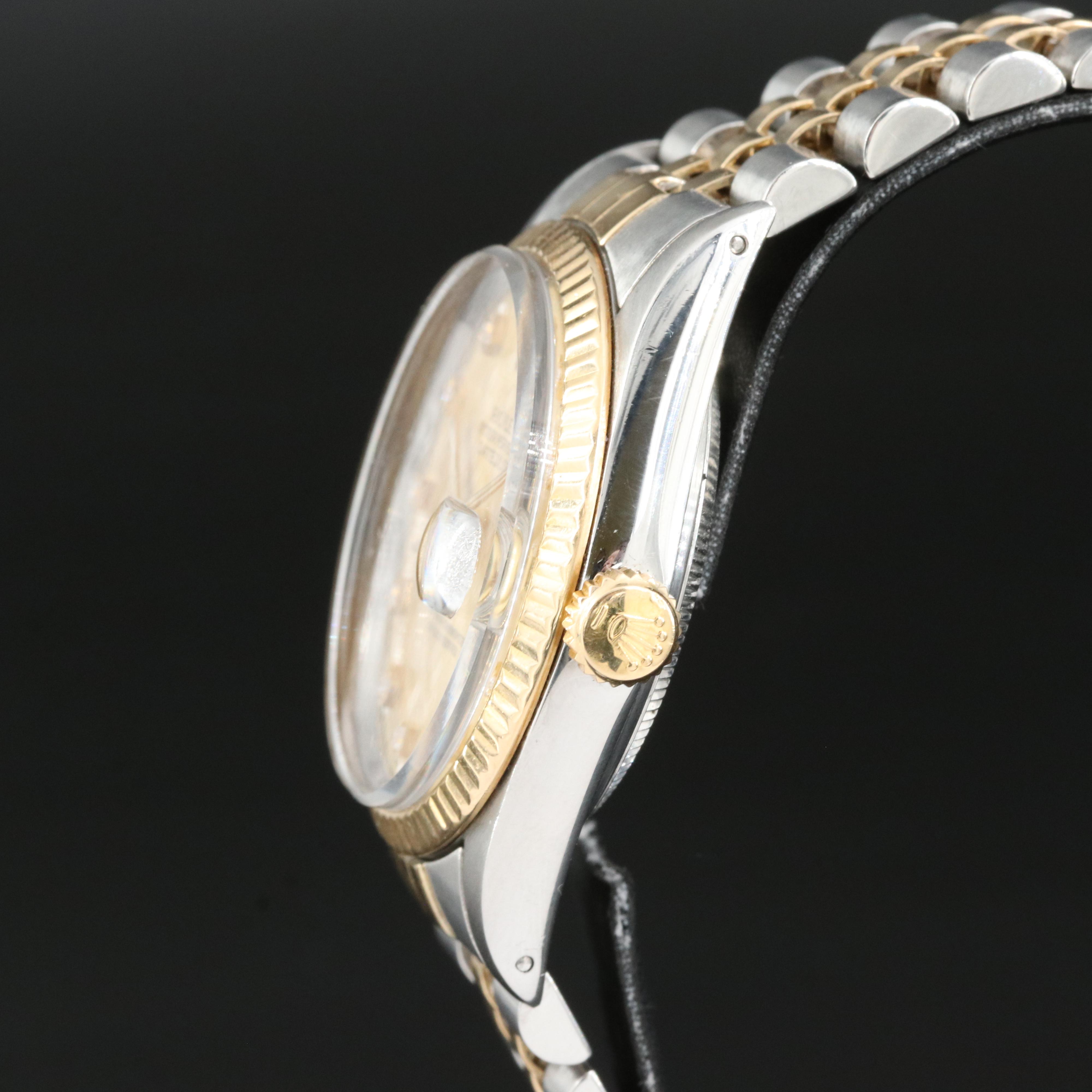 1987 Rolex Datejust Champagne Diamond Dial Watch