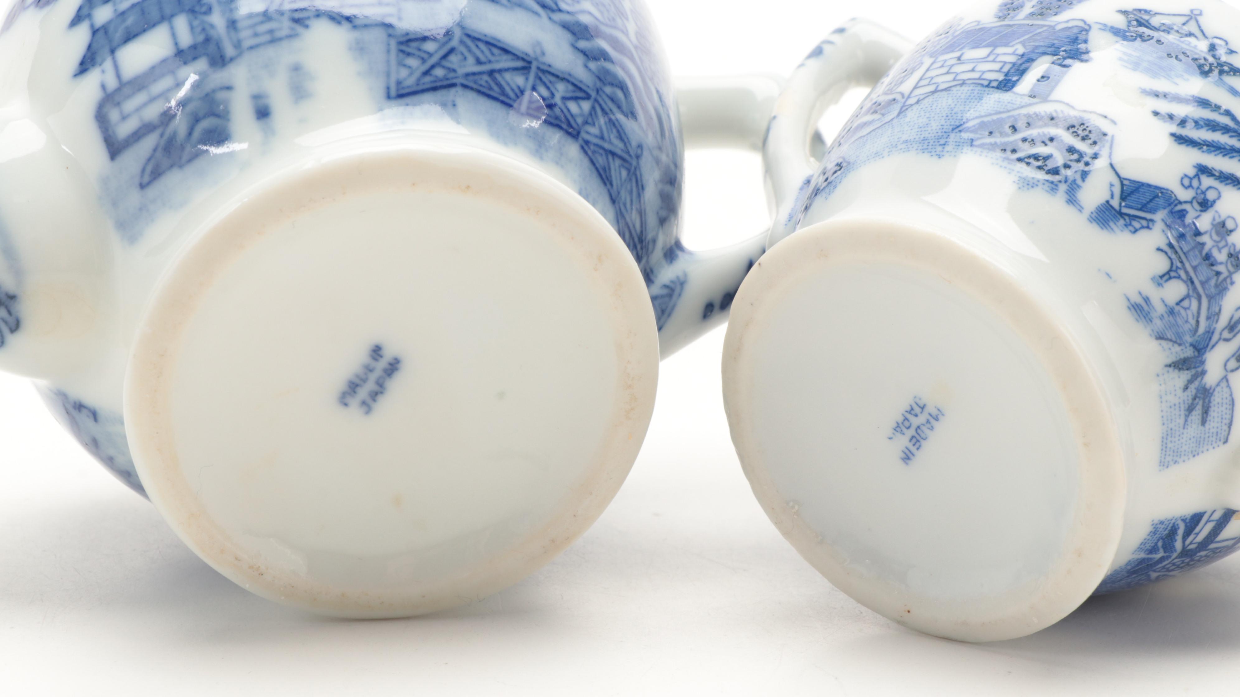 Japanese and Other Blue and White Porcelain Child's Tea Set