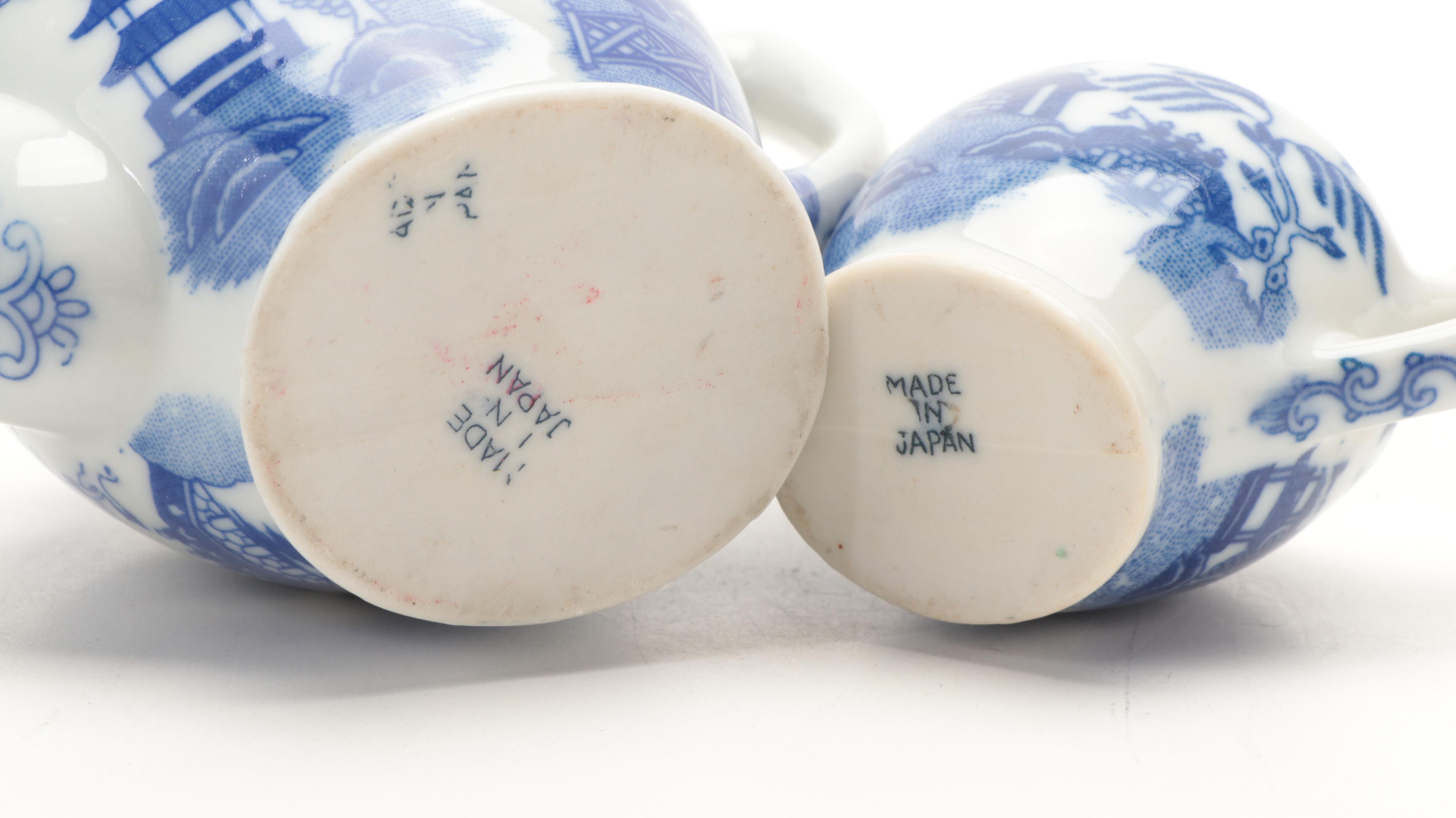 Japanese and Other Blue and White Porcelain Child's Tea Set