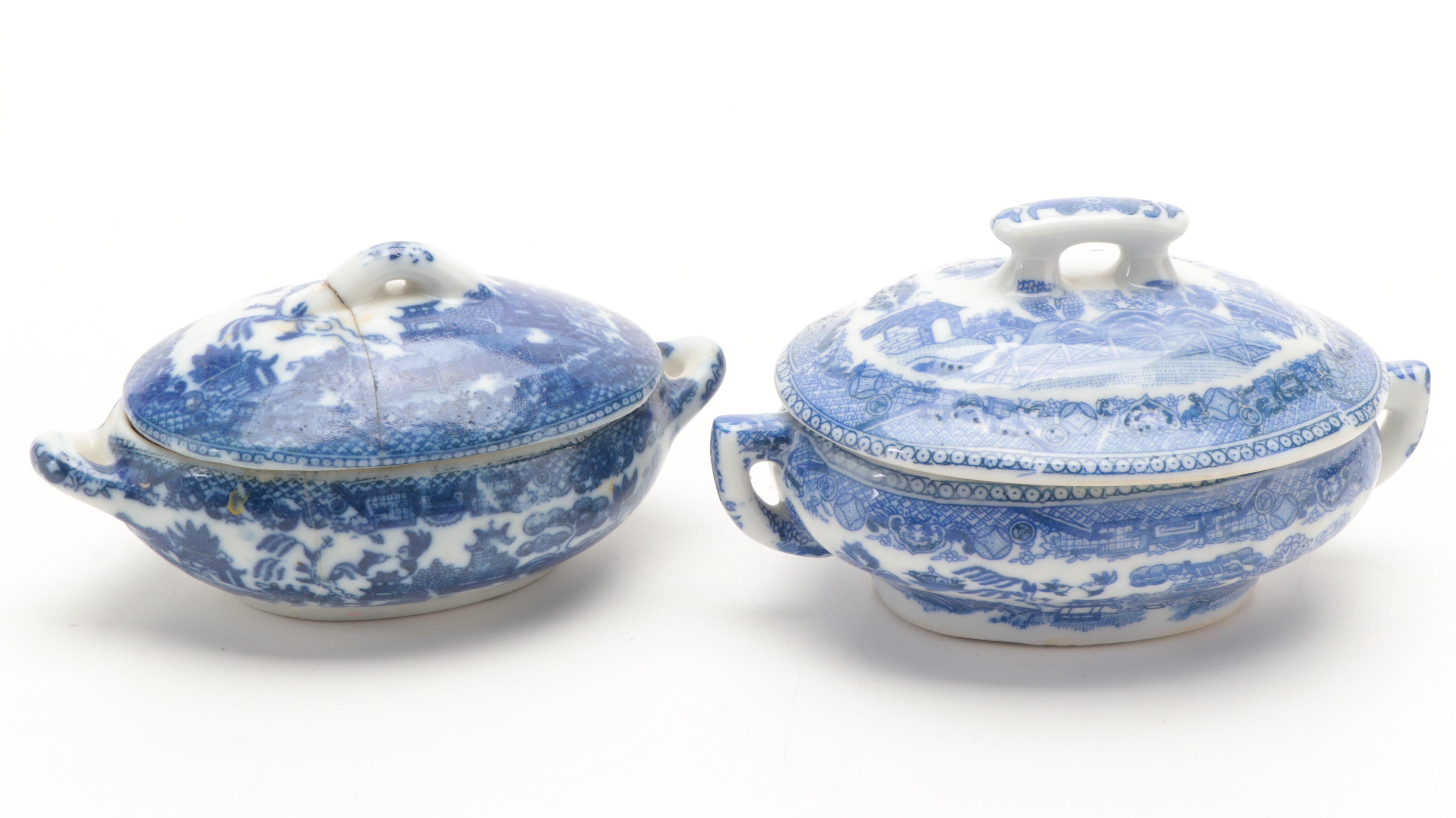 Japanese and Other Blue and White Porcelain Child's Tea Set