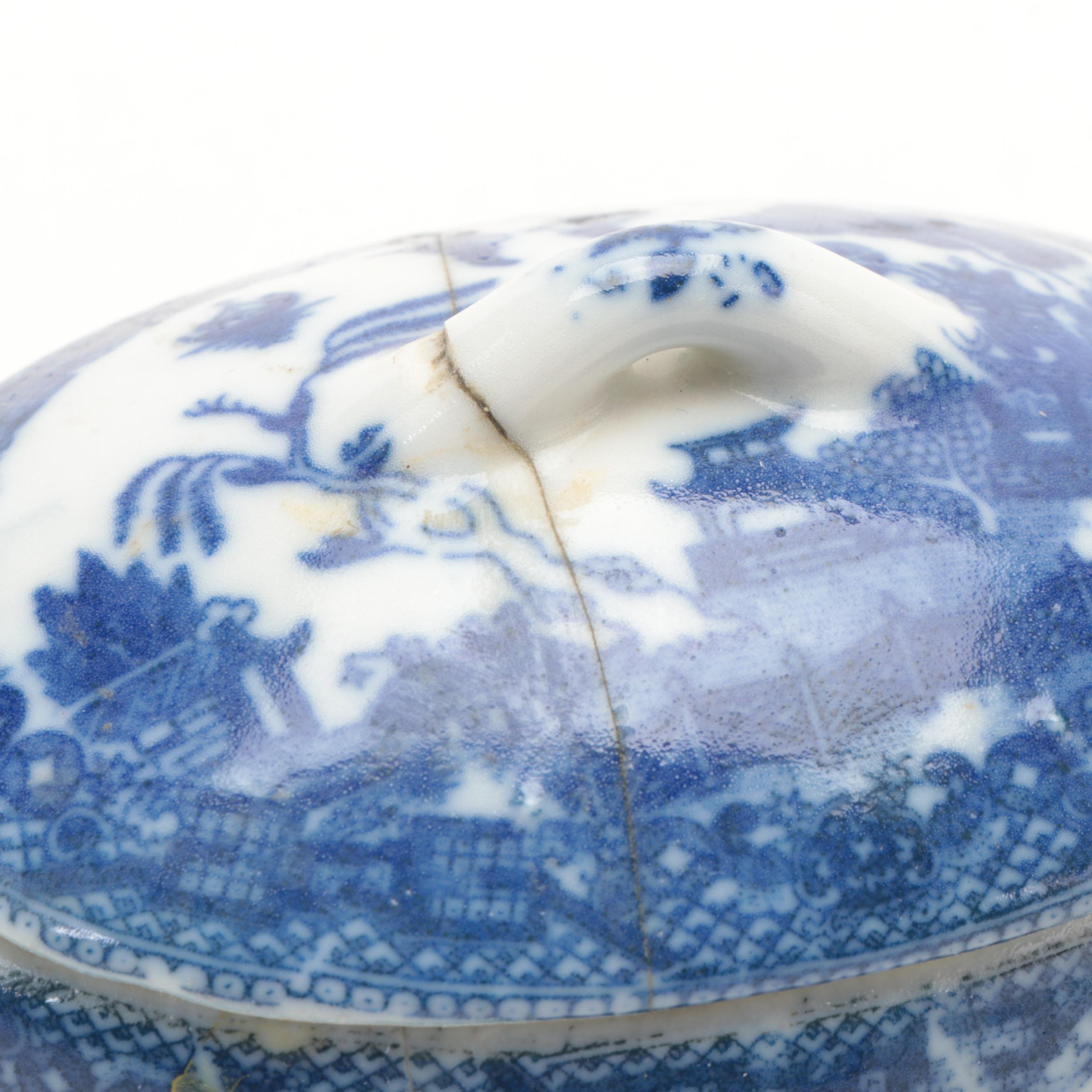 Japanese and Other Blue and White Porcelain Child's Tea Set