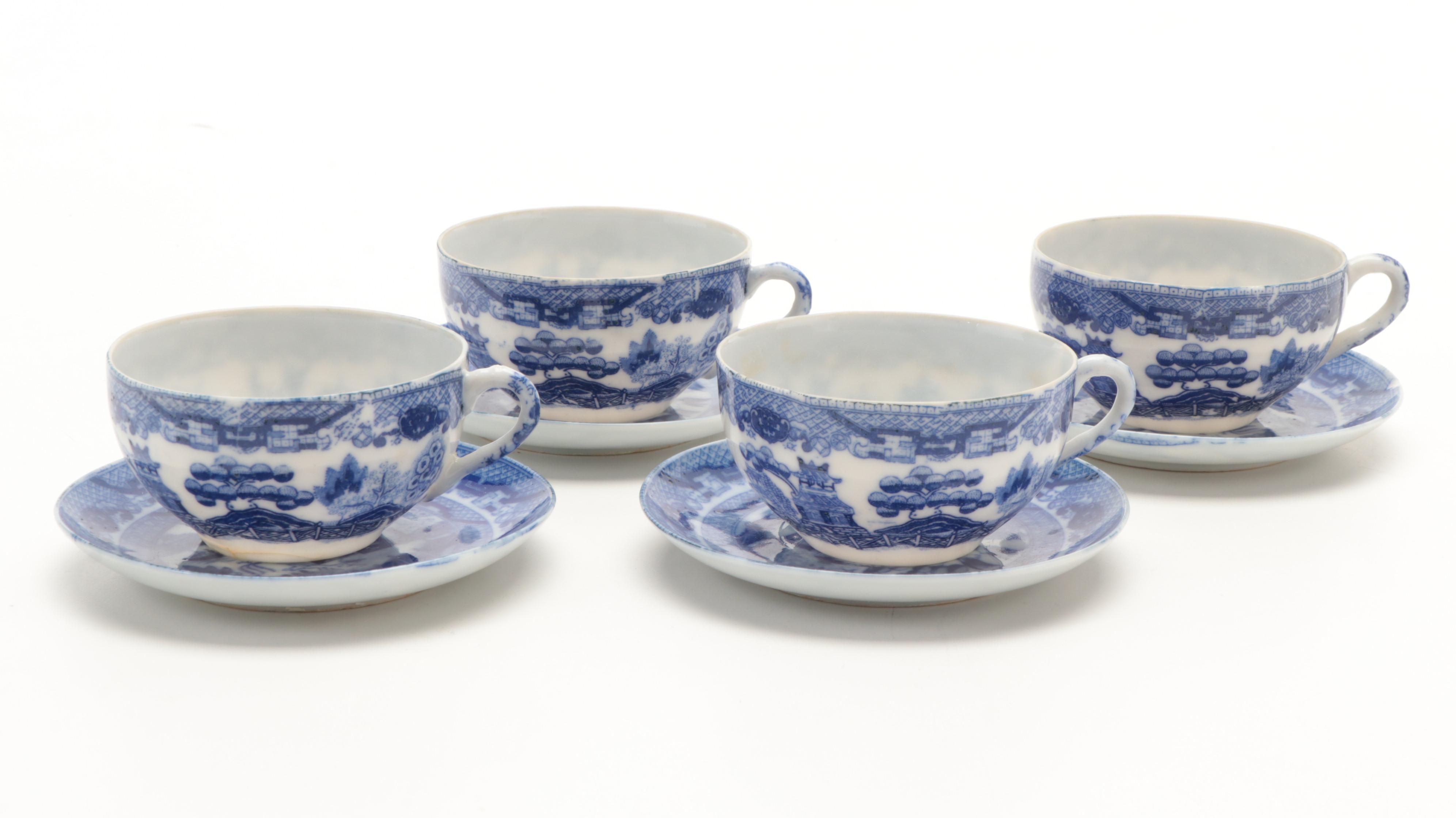 Japanese and Other Blue and White Porcelain Child's Tea Set