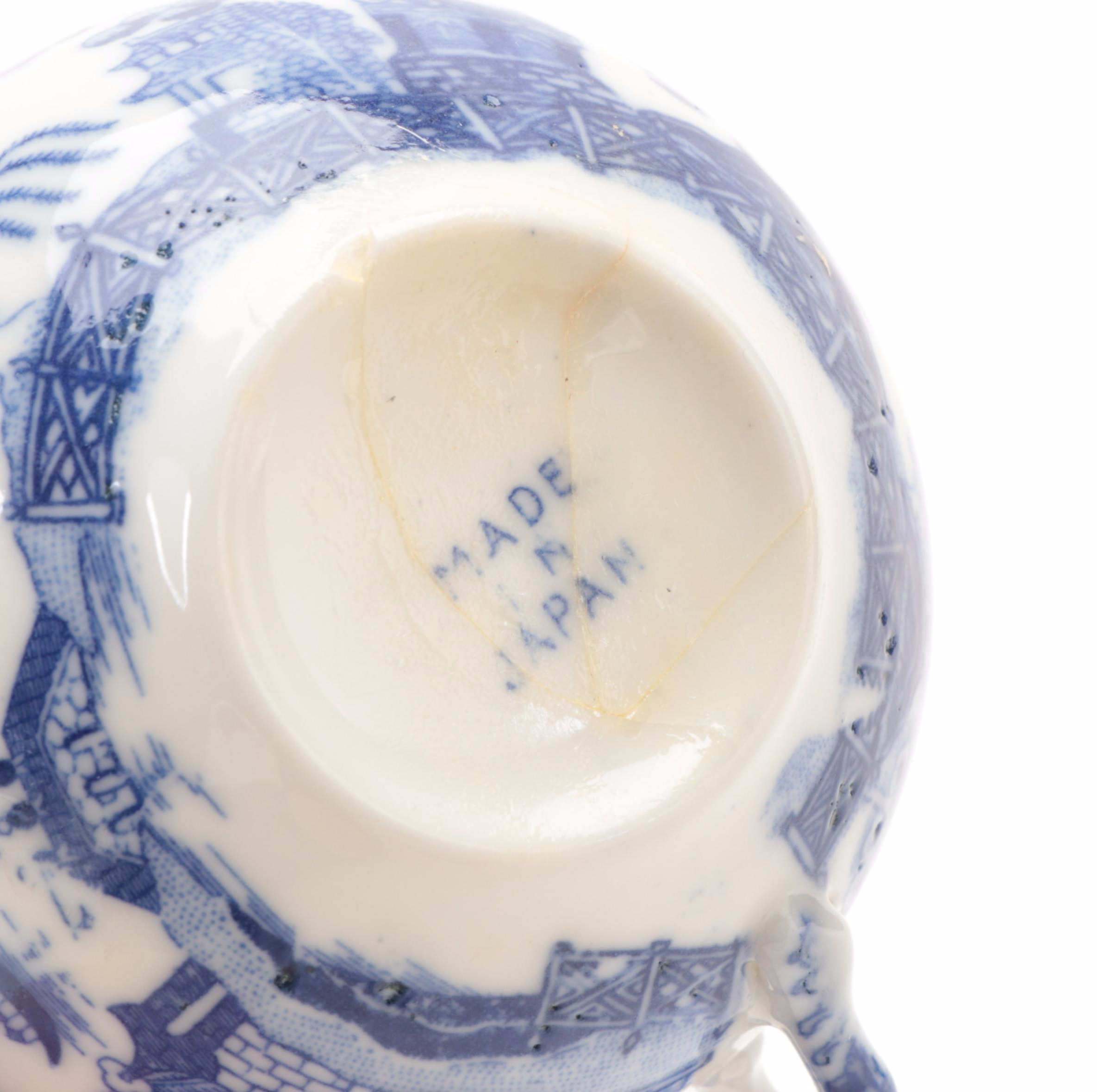 Japanese and Other Blue and White Porcelain Child's Tea Set