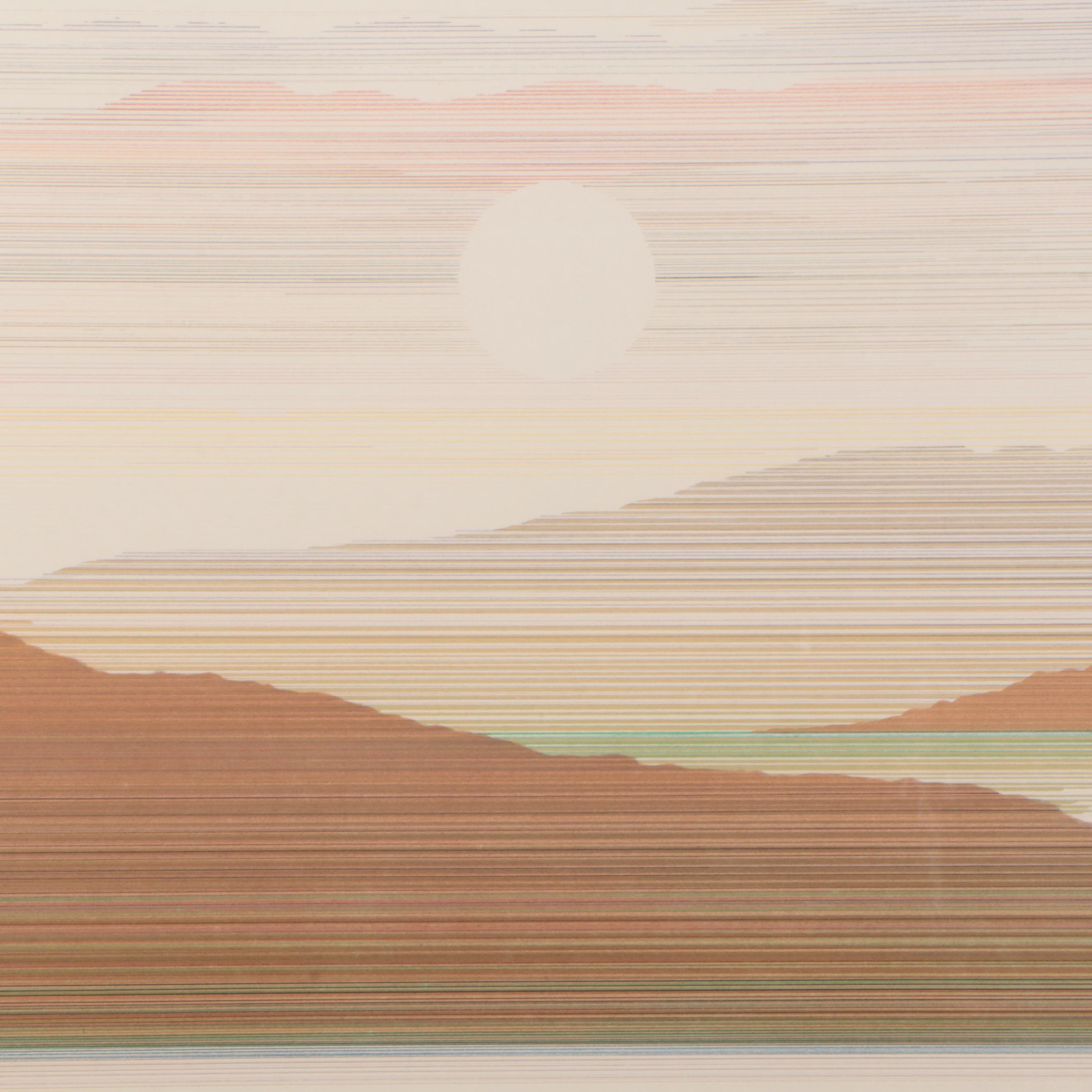 Marcus Uzilevsky Mixed Media Drawing "Celebrate Your Feasts, O Judah," 1977