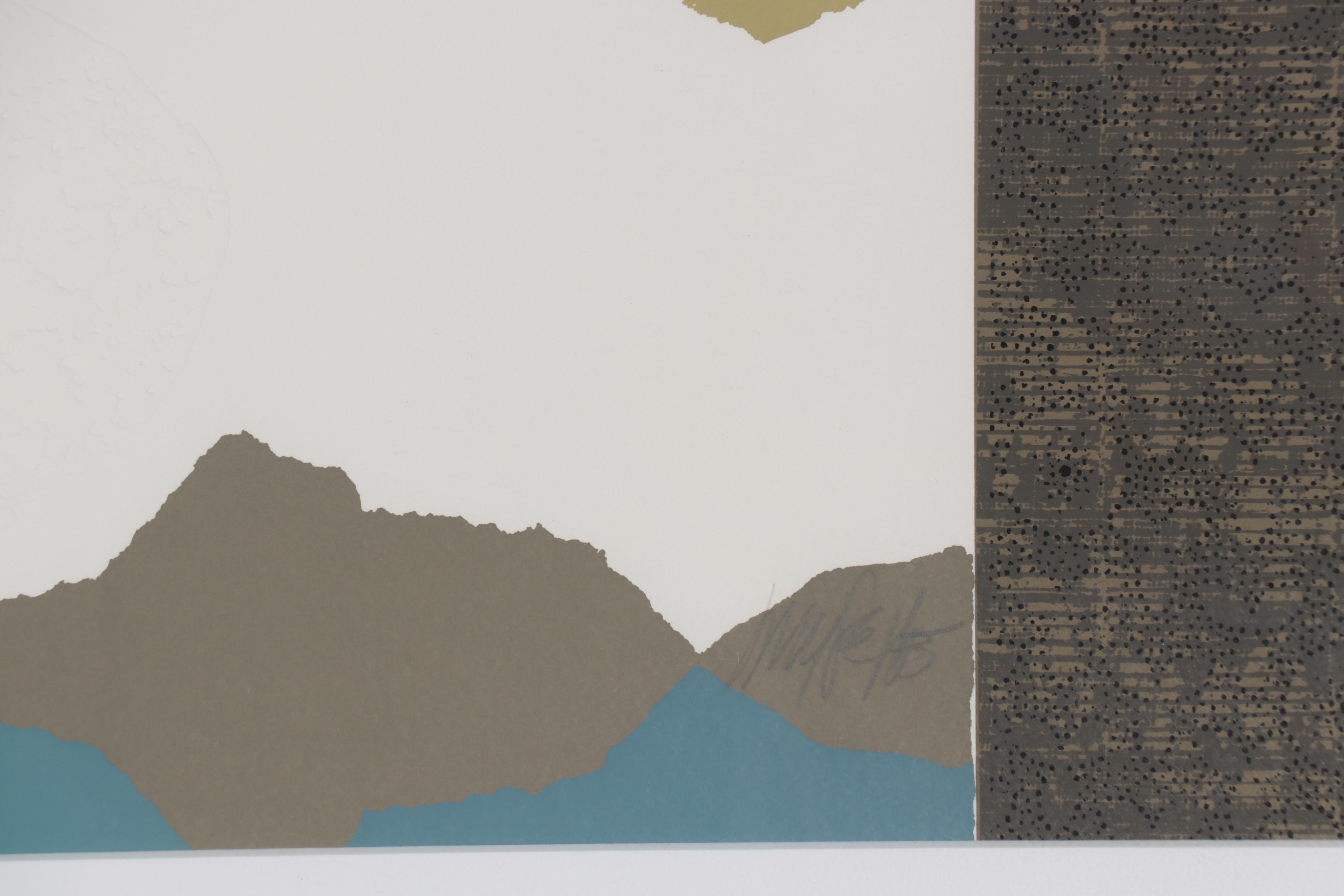 Abstract Landscape Serigraph, Late 20th Century