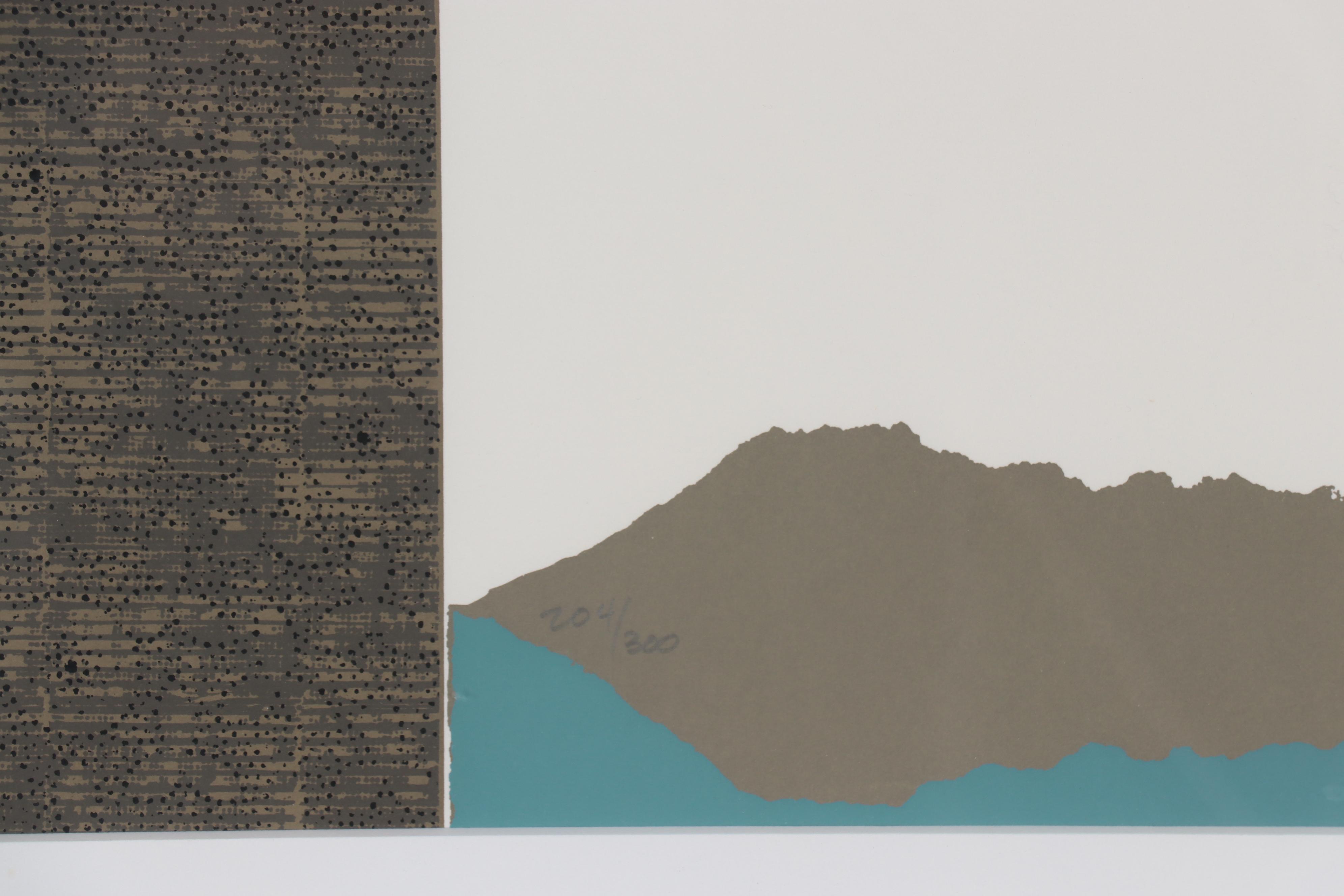 Abstract Landscape Serigraph, Late 20th Century