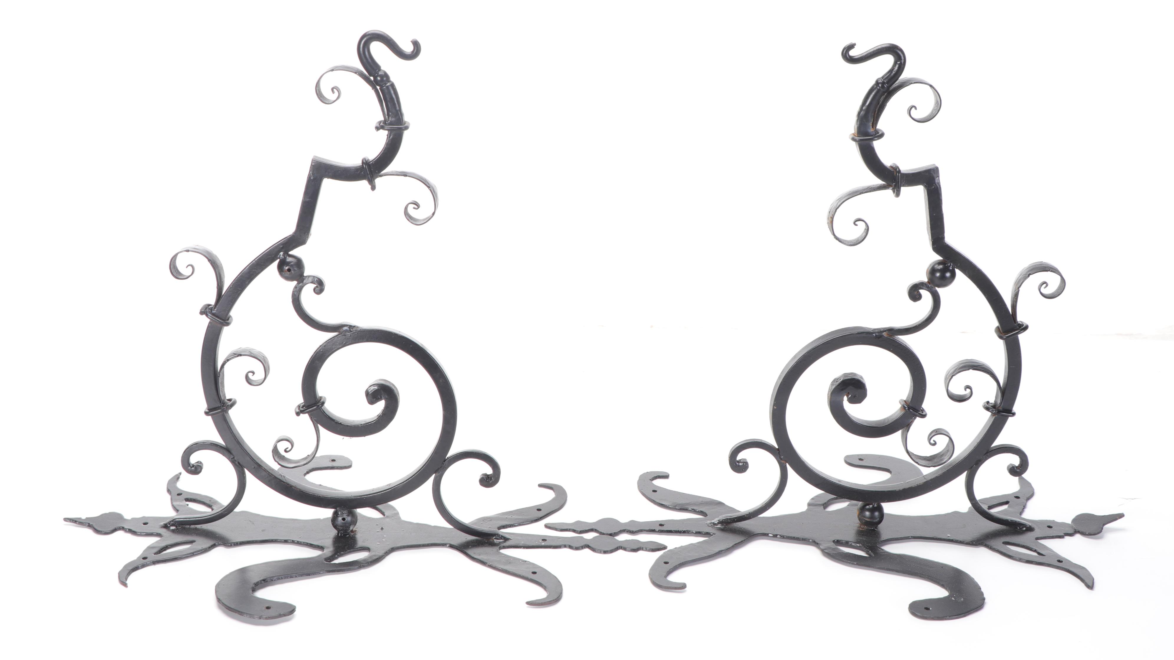 Gothic Style Wrought Iron Wall Mounted Hooks