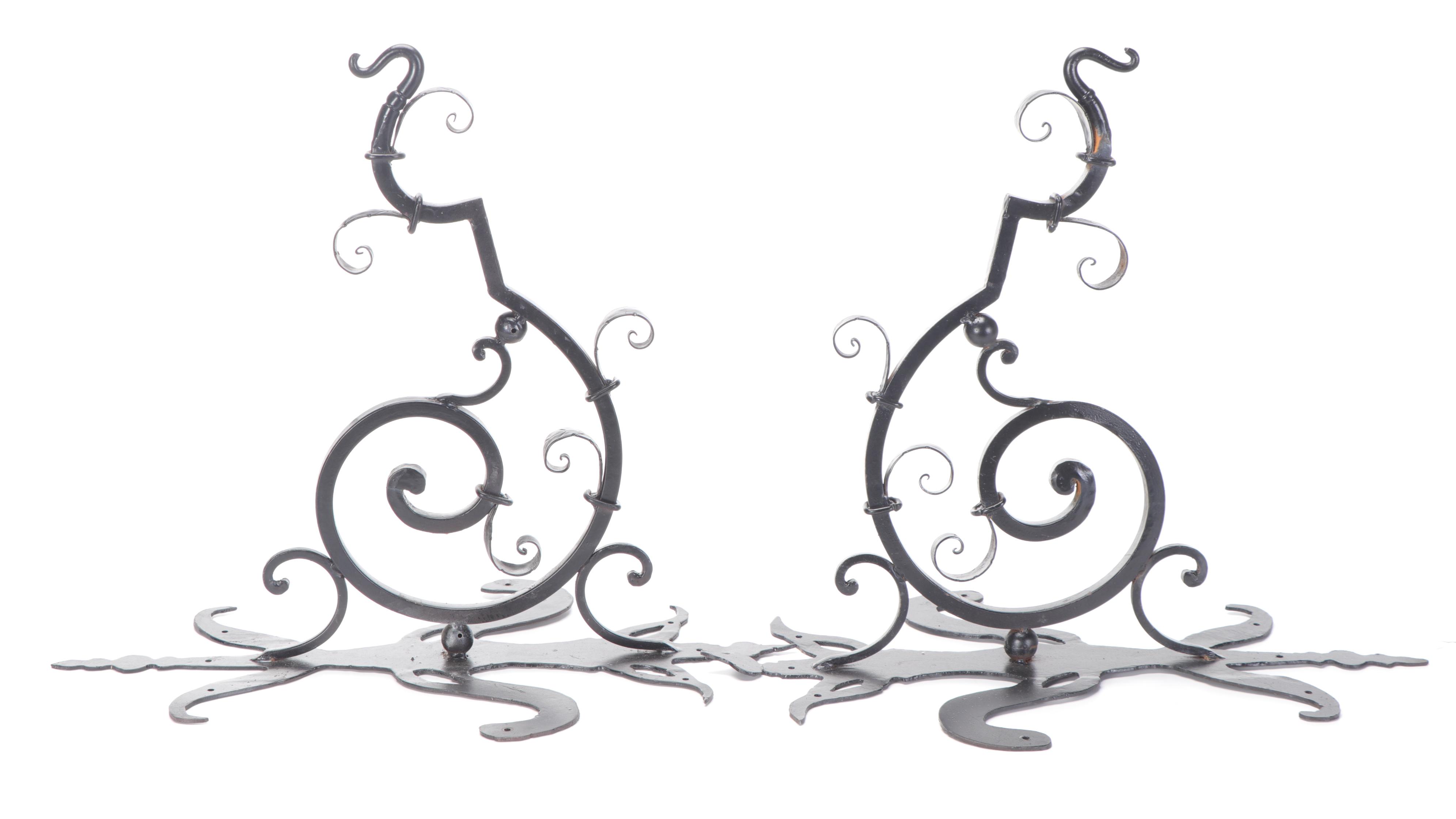 Gothic Style Wrought Iron Wall Mounted Hooks